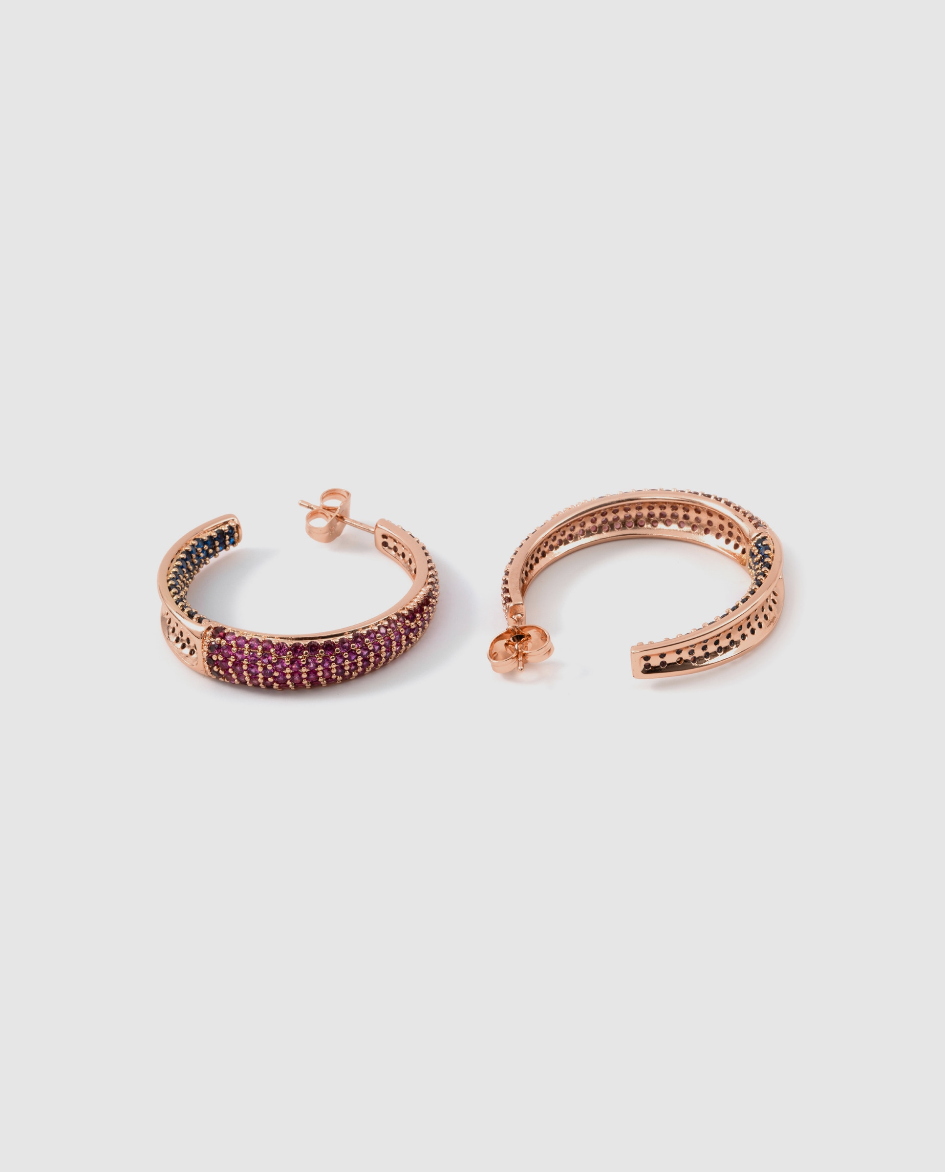 Brincos de Aro Special Edition com Acabamentos em Ouro Rosa 18k e Zirconita Multicolor-6