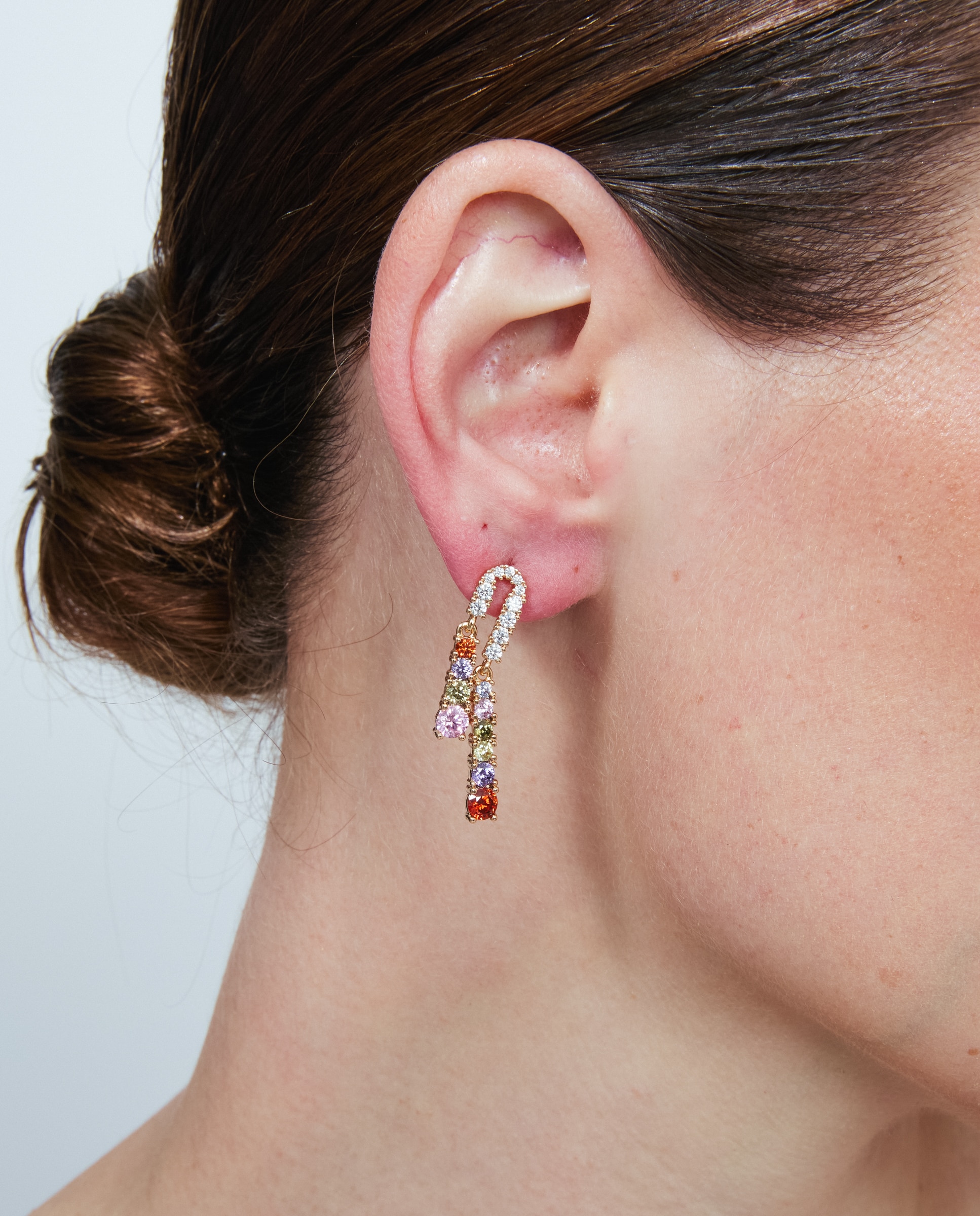 Brincos Special Edition com Acabados em Ouro Rosa 18k e Zirconita Multicolor-4