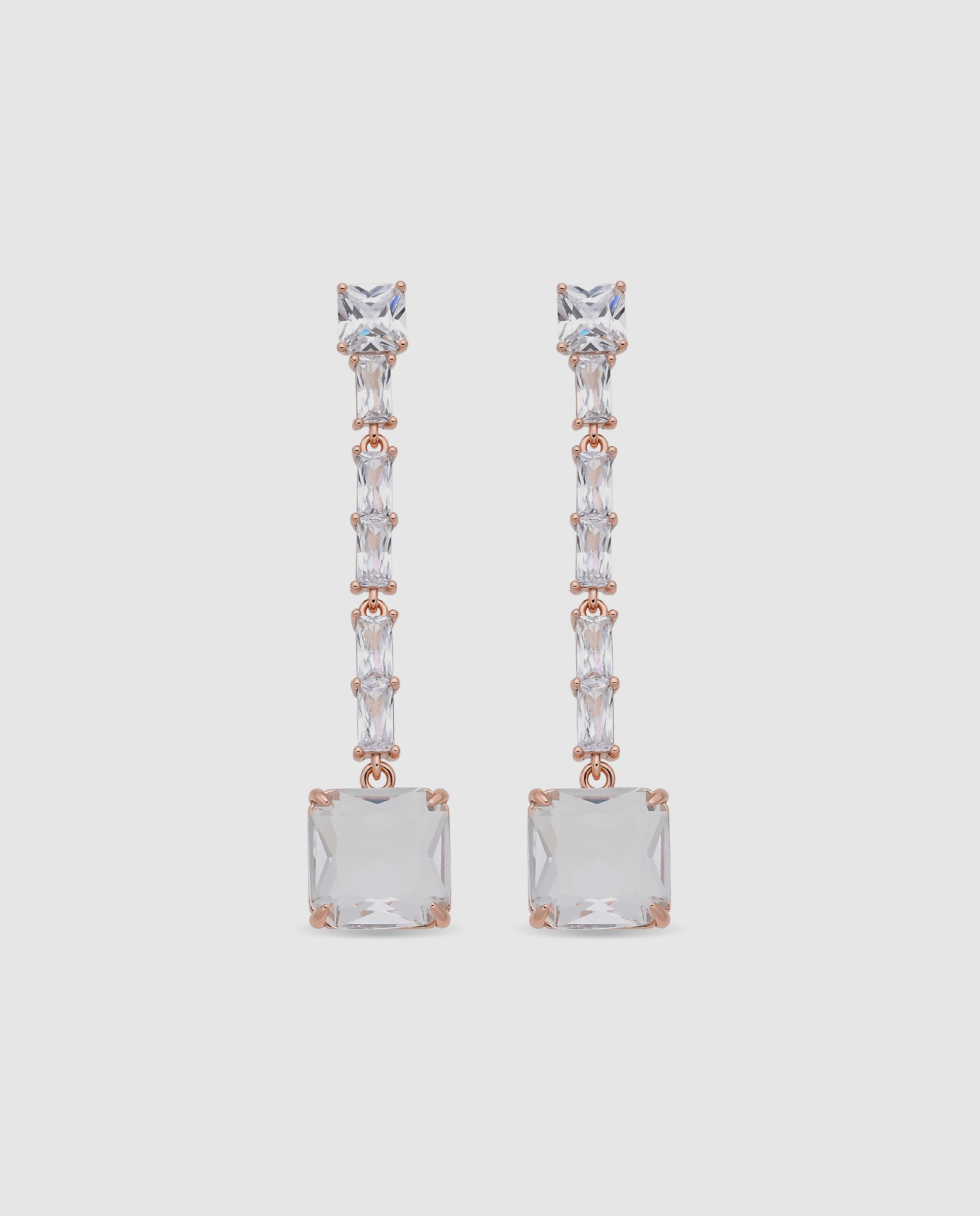 Brincos Special Edition com Acabamentos em Ouro Rosa 18k e Zirconita Brilhante Branco-1