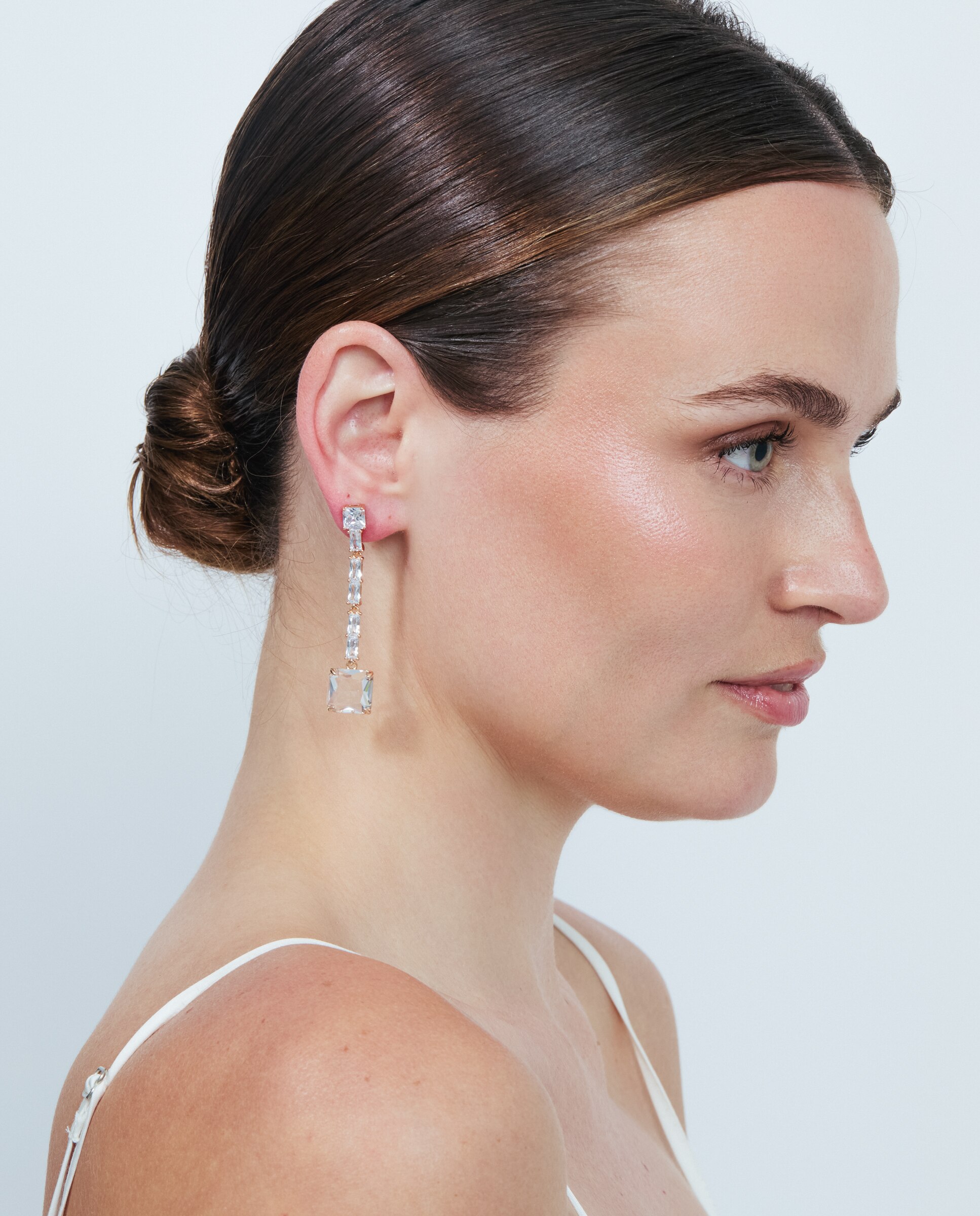Brincos Special Edition com Acabamentos em Ouro Rosa 18k e Zirconita Brilhante Branco-5