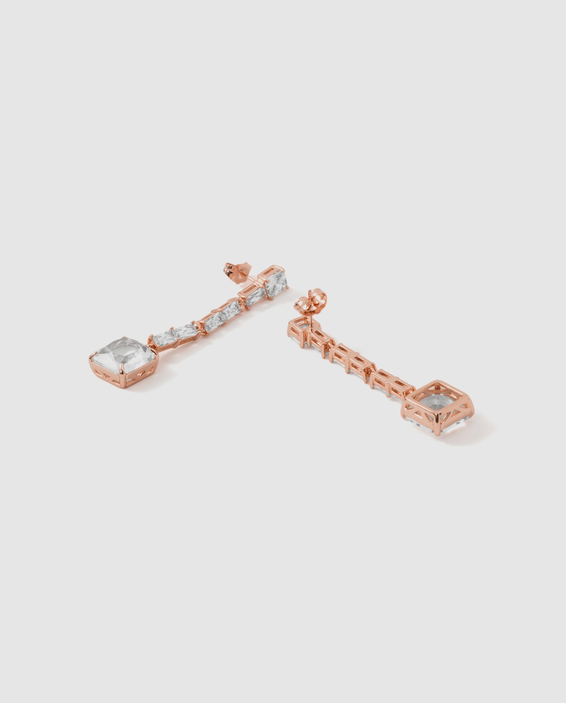 Brincos Special Edition com Acabamentos em Ouro Rosa 18k e Zirconita Brilhante Branco-6