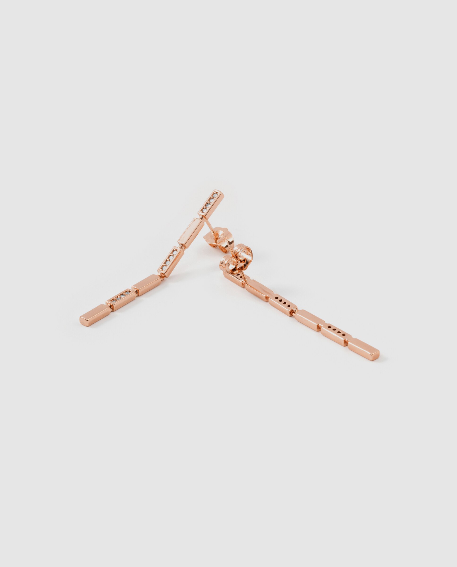 Brincos Special Edition com Acabamentos em Ouro Rosa de 18k e Zirconita Brilhante Rosa-6
