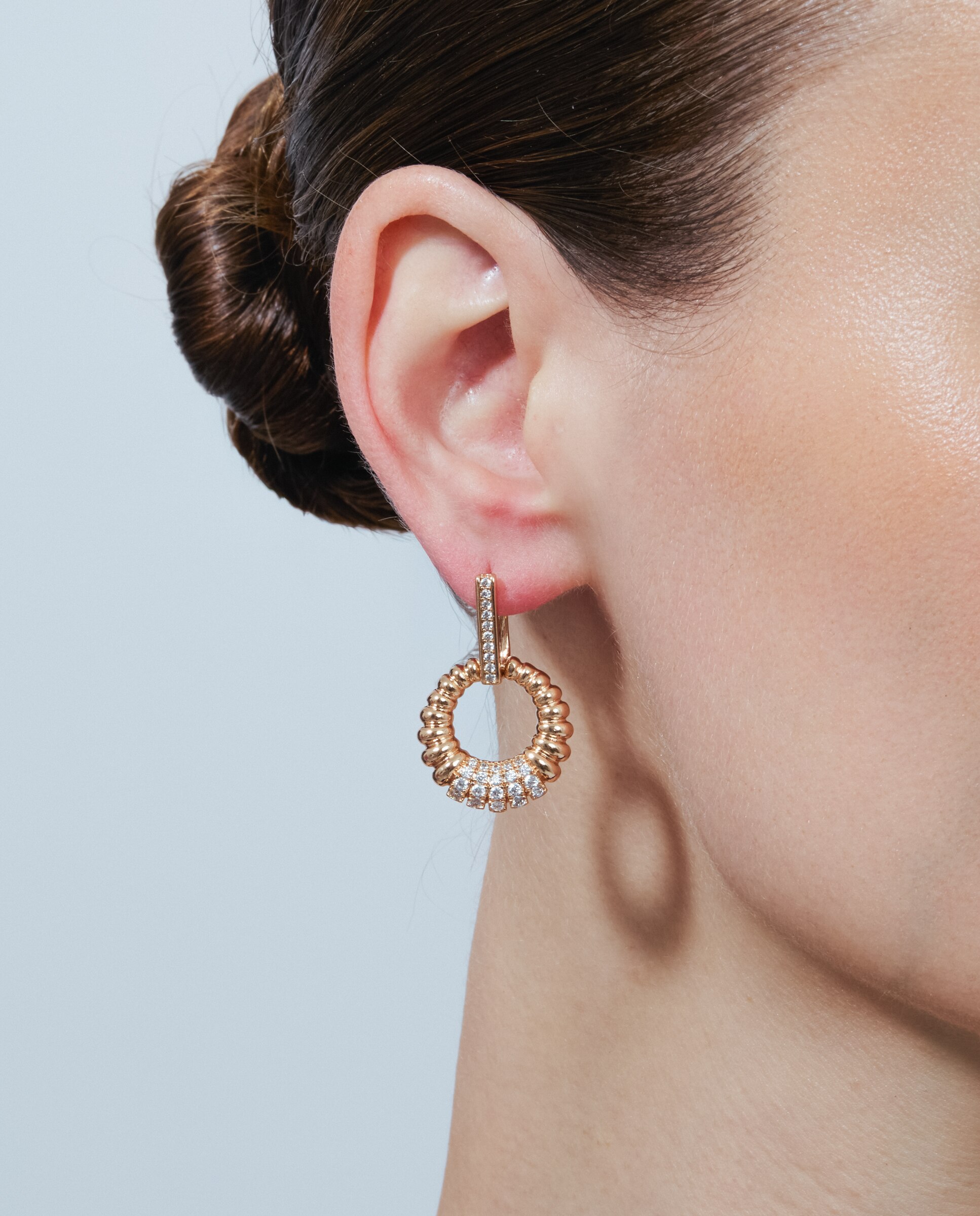 Brincos Special Edition com Acabamentos em Ouro Rosa de 18k e Zirconita Brilhante Rosa-4