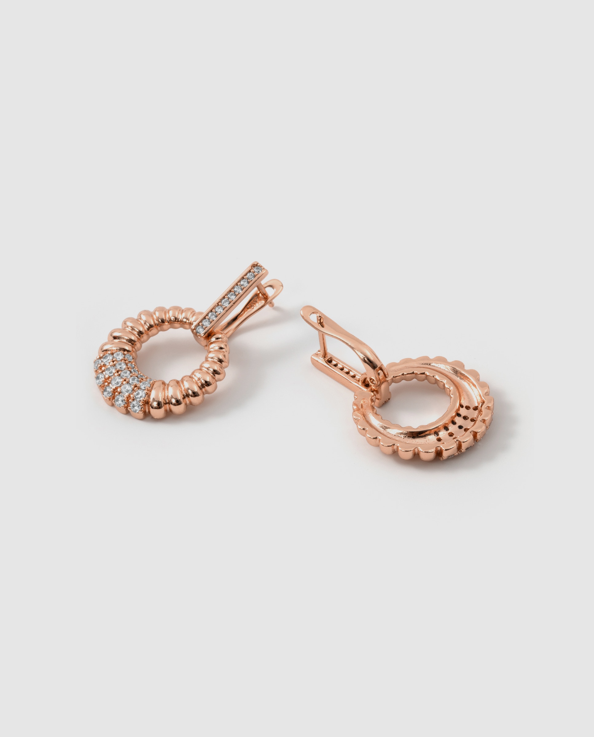 Brincos Special Edition com Acabamentos em Ouro Rosa de 18k e Zirconita Brilhante Rosa-6
