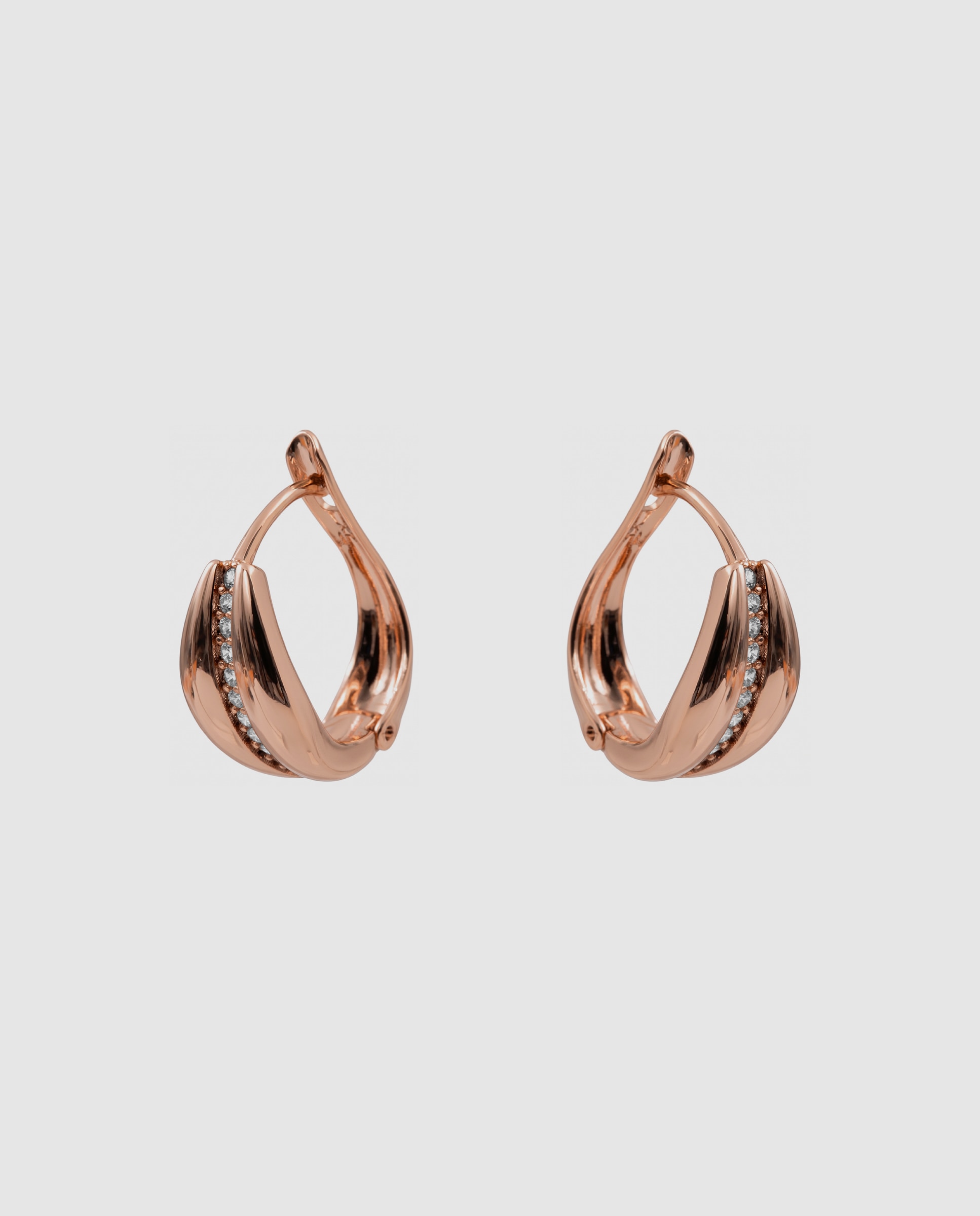 Brincos de Aro Special Edition com Acabamentos em Ouro Rosa 18k e Zirconita Brilhante Rosa-3