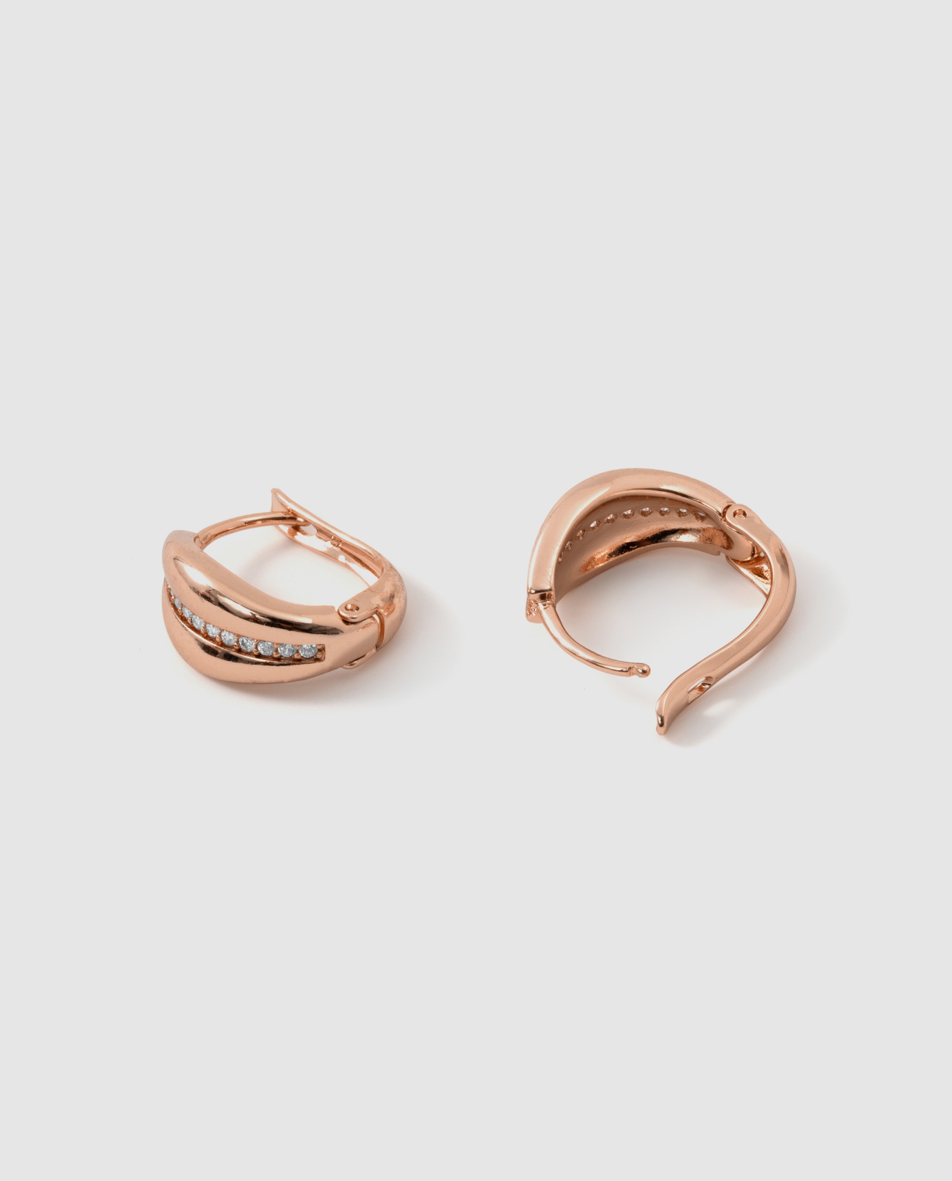 Brincos de Aro Special Edition com Acabamentos em Ouro Rosa 18k e Zirconita Brilhante Rosa-6