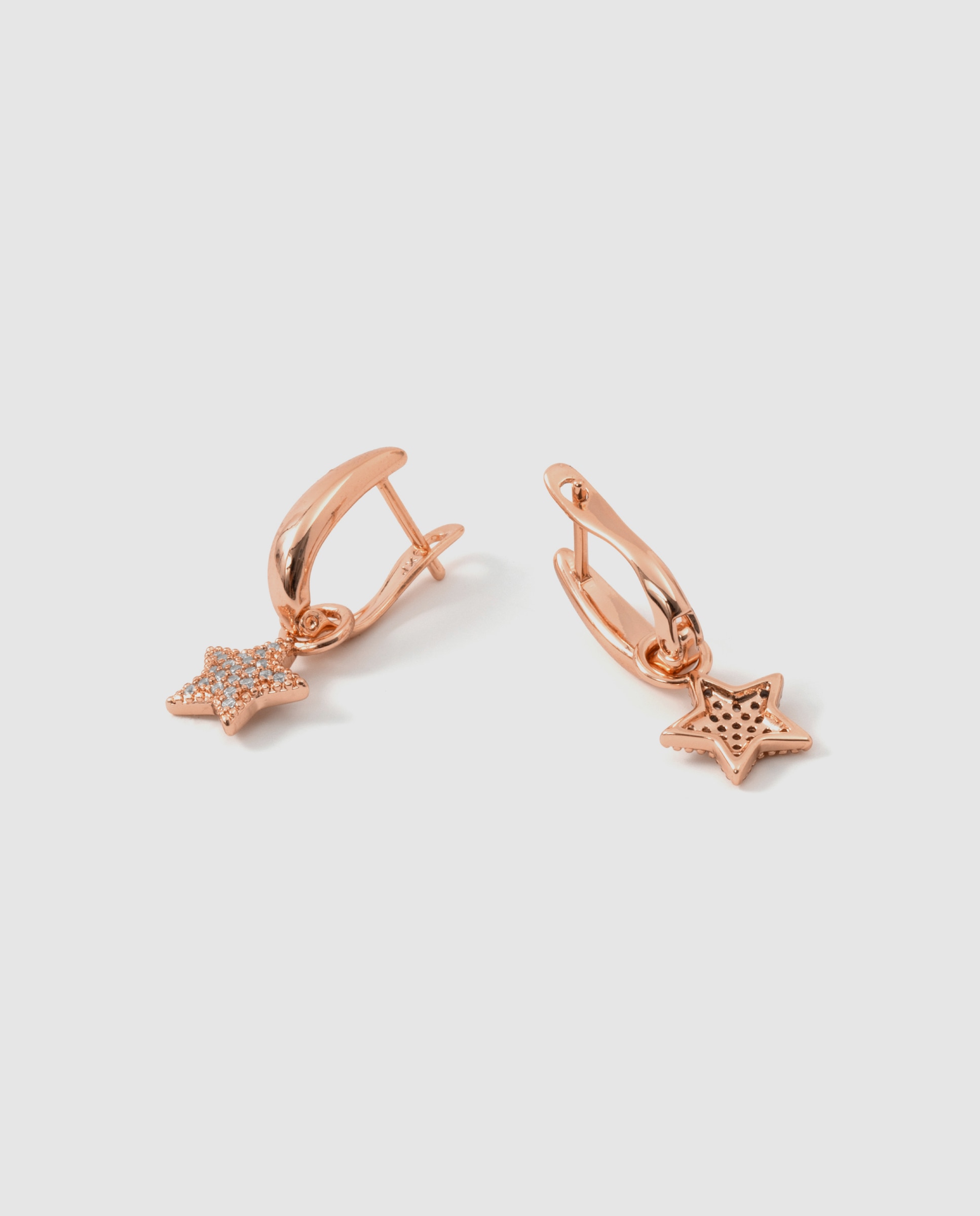 Brincos de Argola Special Edition com Acabamentos em Ouro Rosa de 18k e Zirconita Brilhante Rosa-6