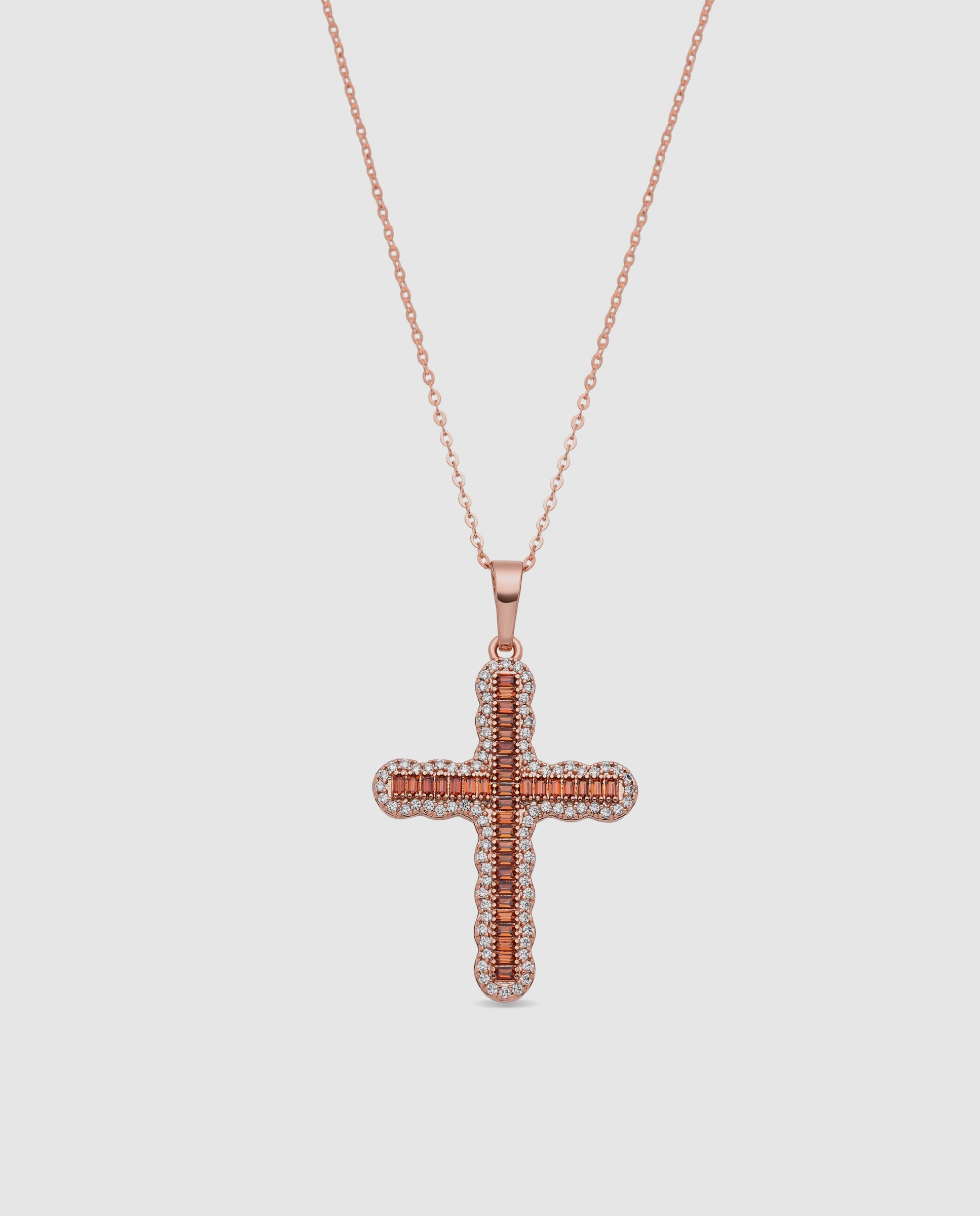 Colar Special Edition com Acabamento em Ouro Rosa de 18k e Zirconita Laranja-1