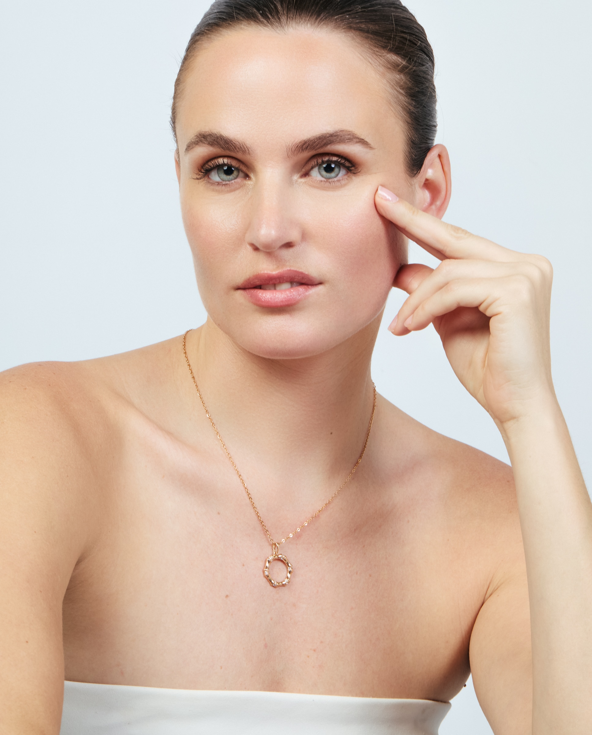 Colar Special Edition Acabado em Ouro Rosa de 18k com Zirconita Brilhante Rosa-2
