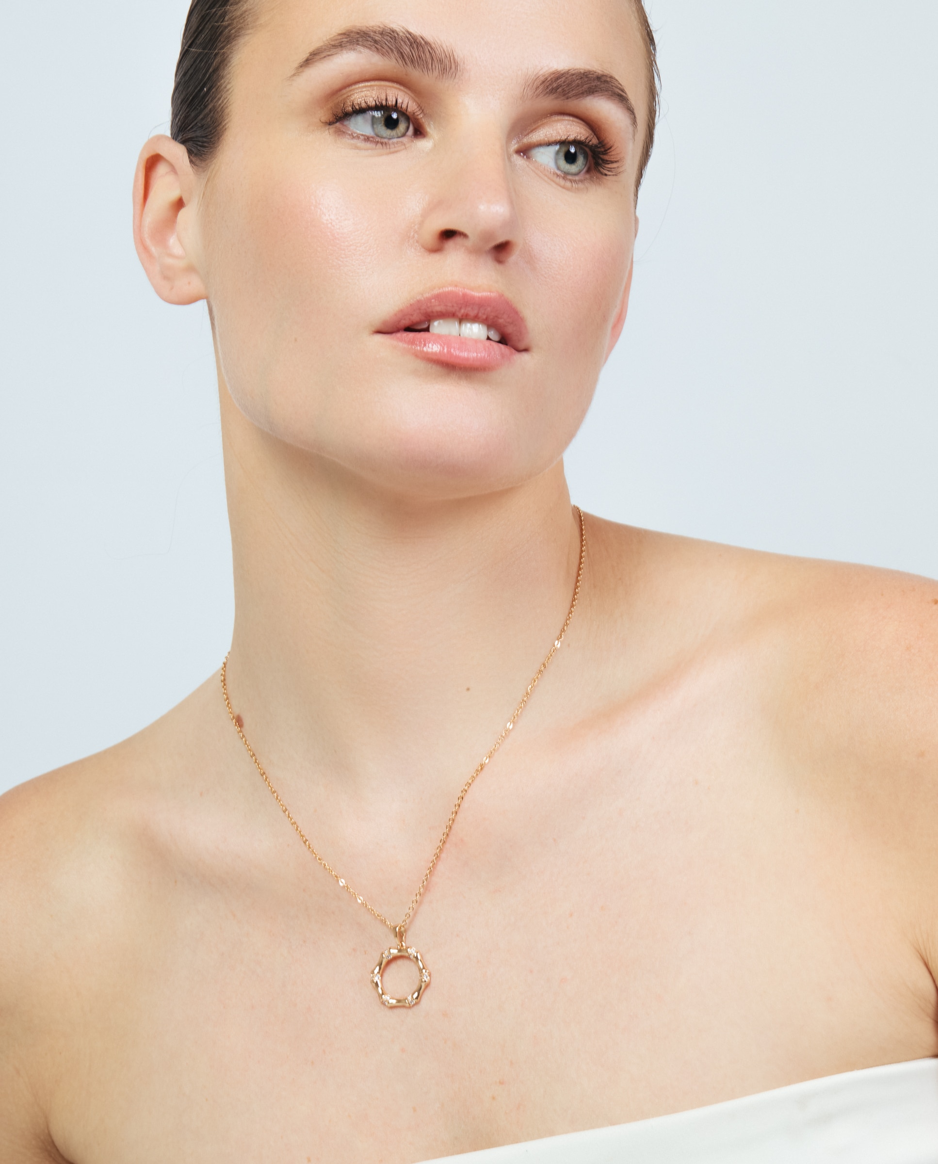 Colar Special Edition Acabado em Ouro Rosa de 18k com Zirconita Brilhante Rosa-5