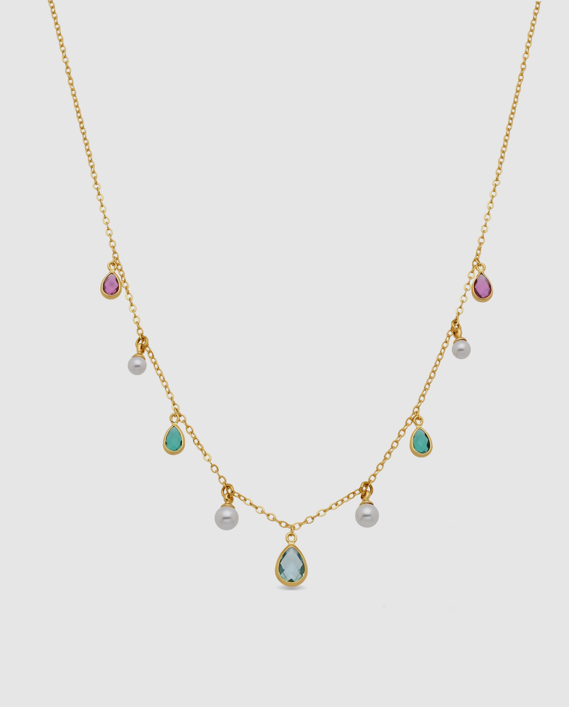 Colar Special Edition com Acabamento em Ouro Rosa de 18k e Pérola Branca Multicolor-1