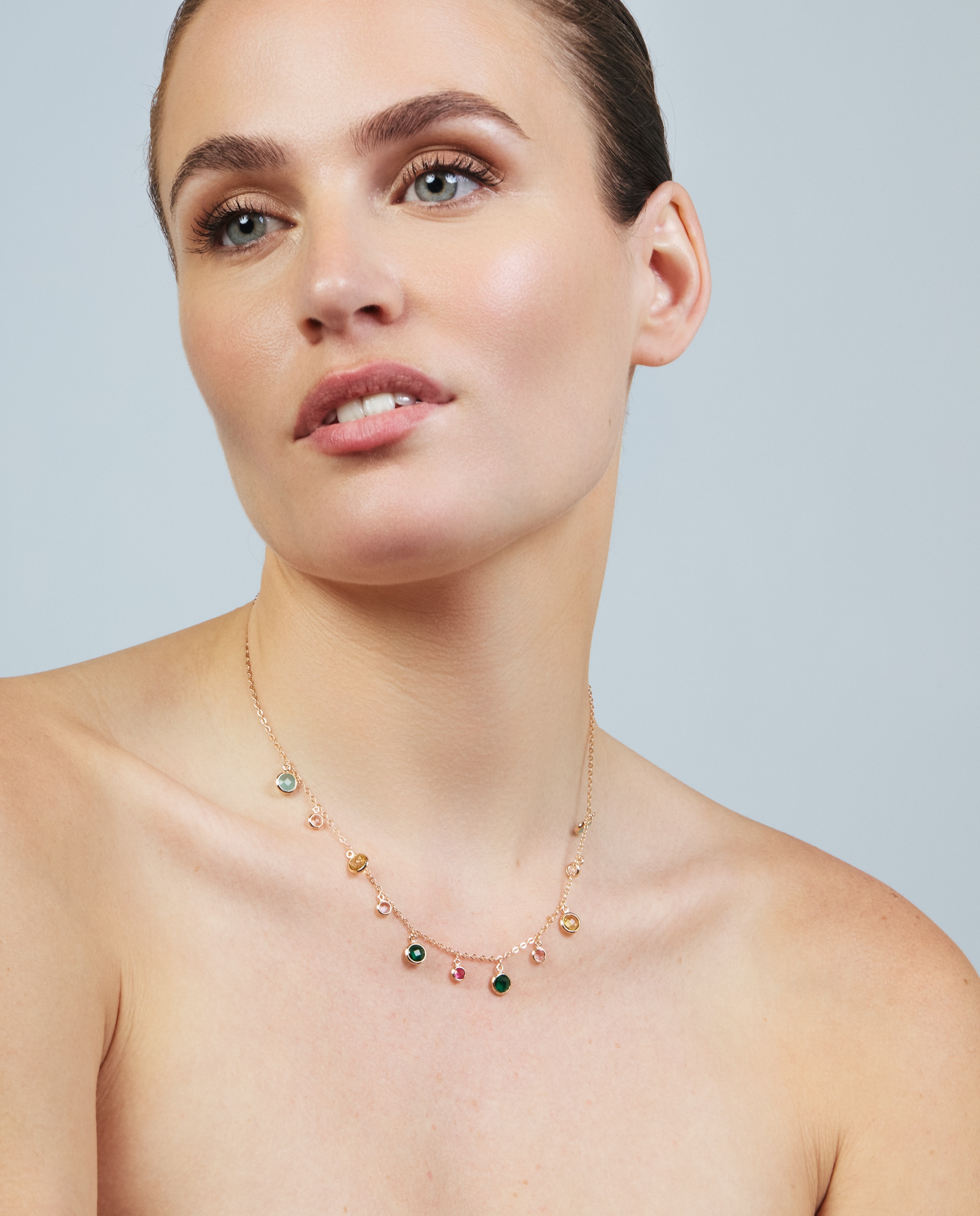 Colar Special Edition com Acabamento em Ouro Rosa de 18k e Zirconita Multicolor-2