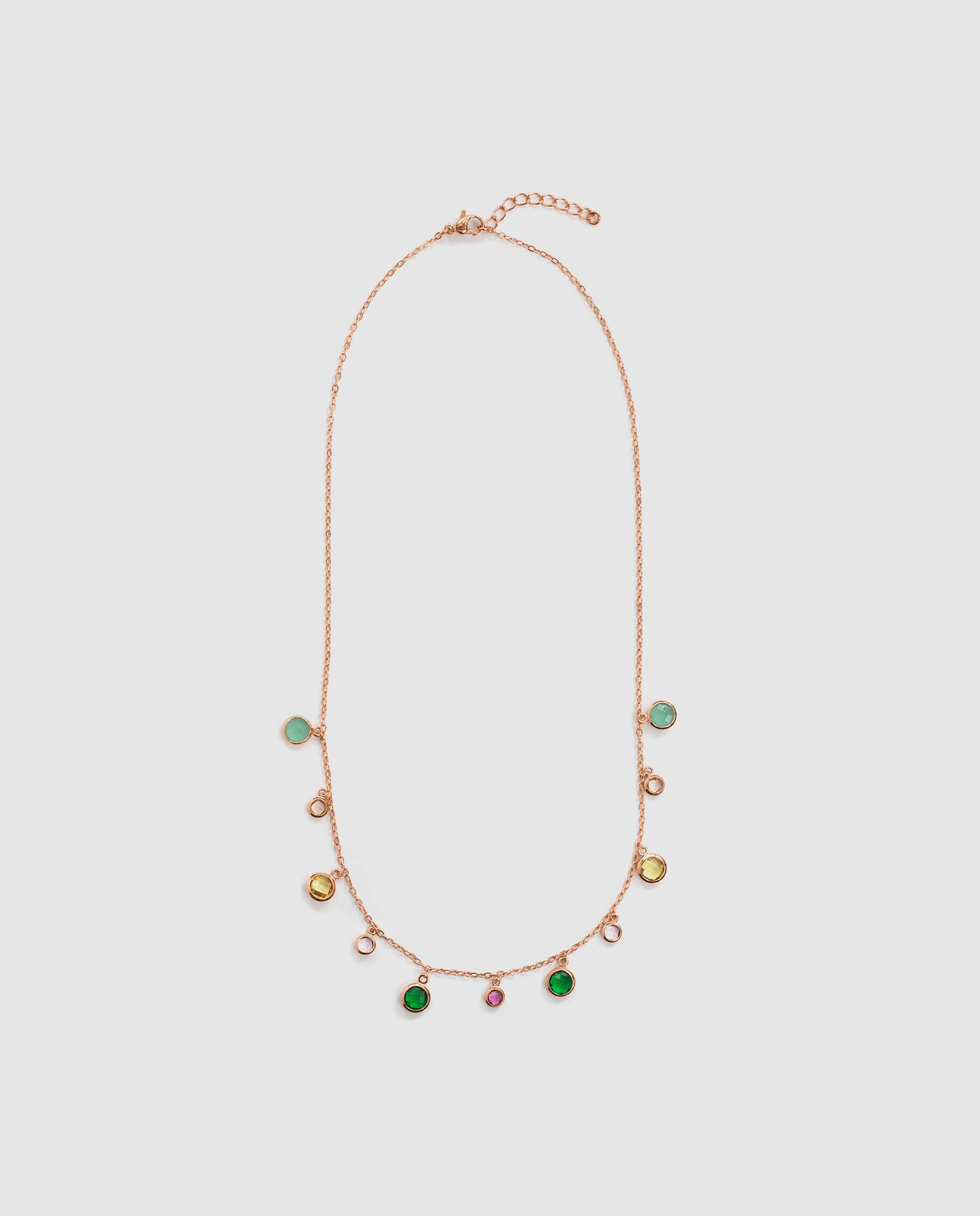 Colar Special Edition com Acabamento em Ouro Rosa de 18k e Zirconita Multicolor-3