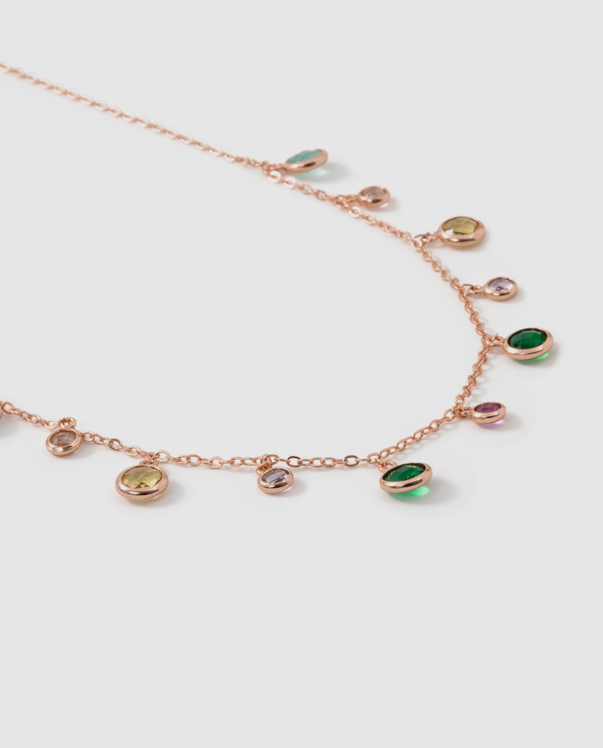 Colar Special Edition com Acabamento em Ouro Rosa de 18k e Zirconita Multicolor-6