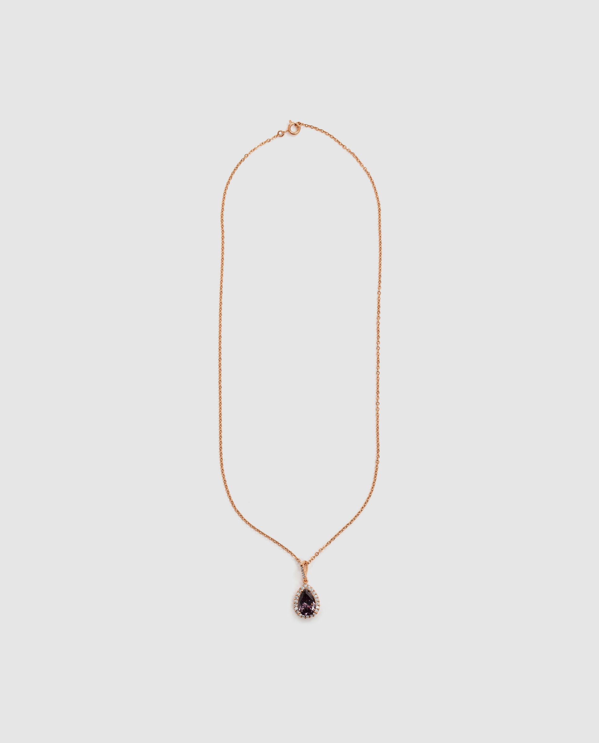 Colar Special Edition com Acabamento em Ouro Rosa de 18k e Zircónios Ametista Roxo-3
