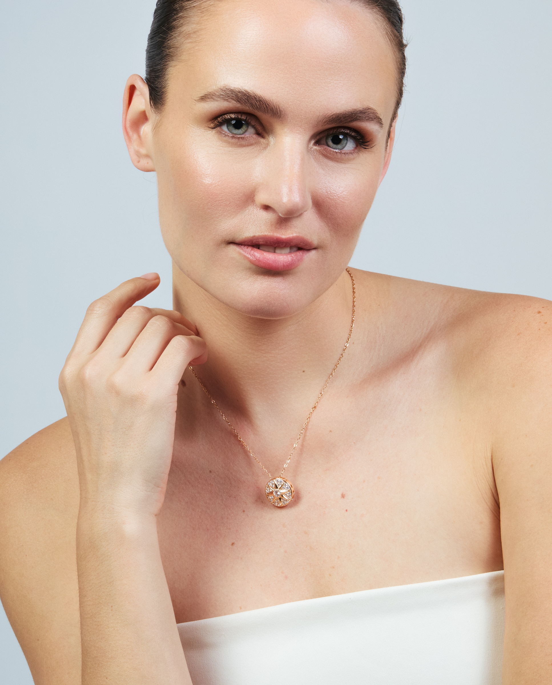 Colar Special Edition Acabado em Ouro Rosa de 18k com Zirconita Brilhante Rosa-2