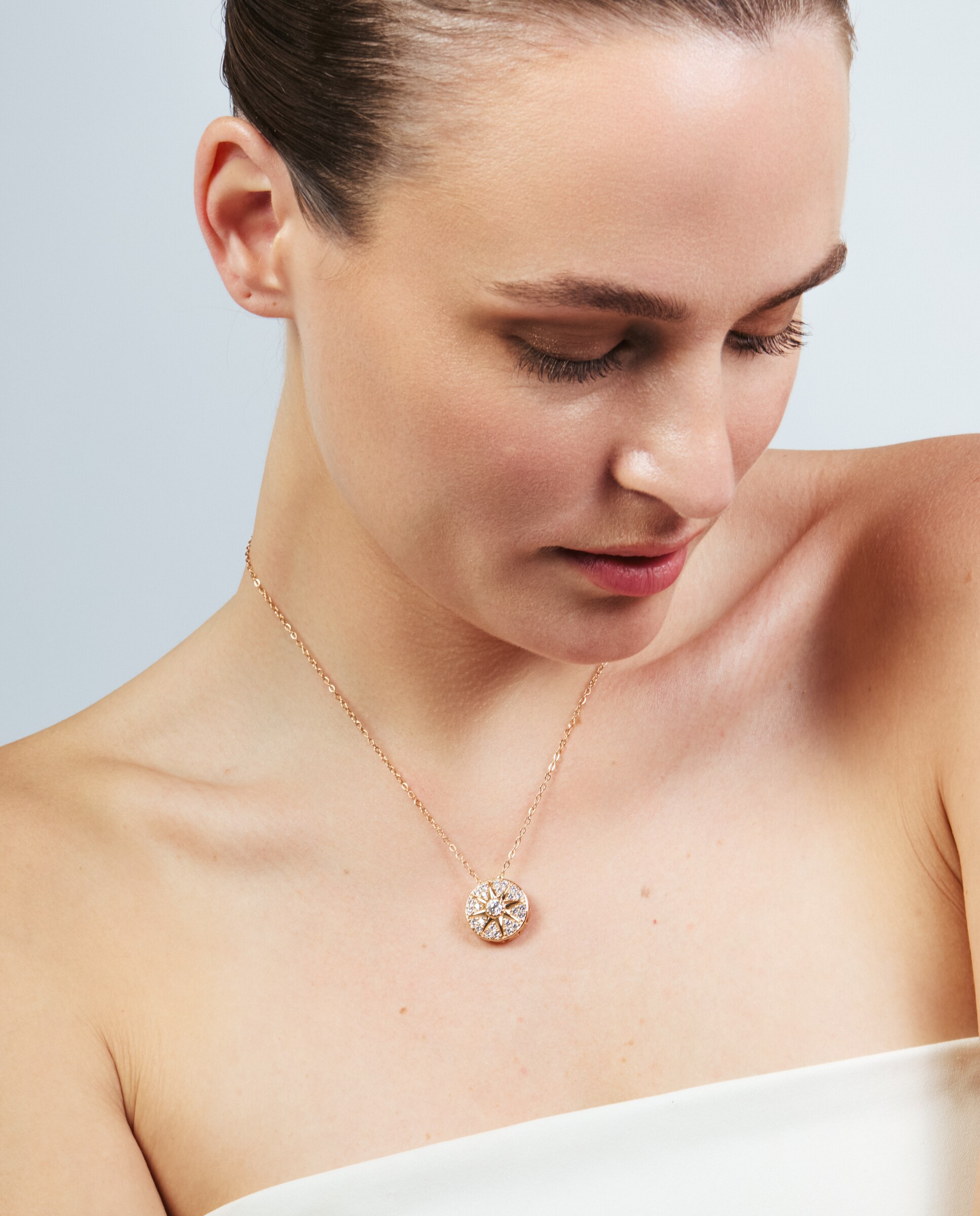 Colar Special Edition Acabado em Ouro Rosa de 18k com Zirconita Brilhante Rosa-5