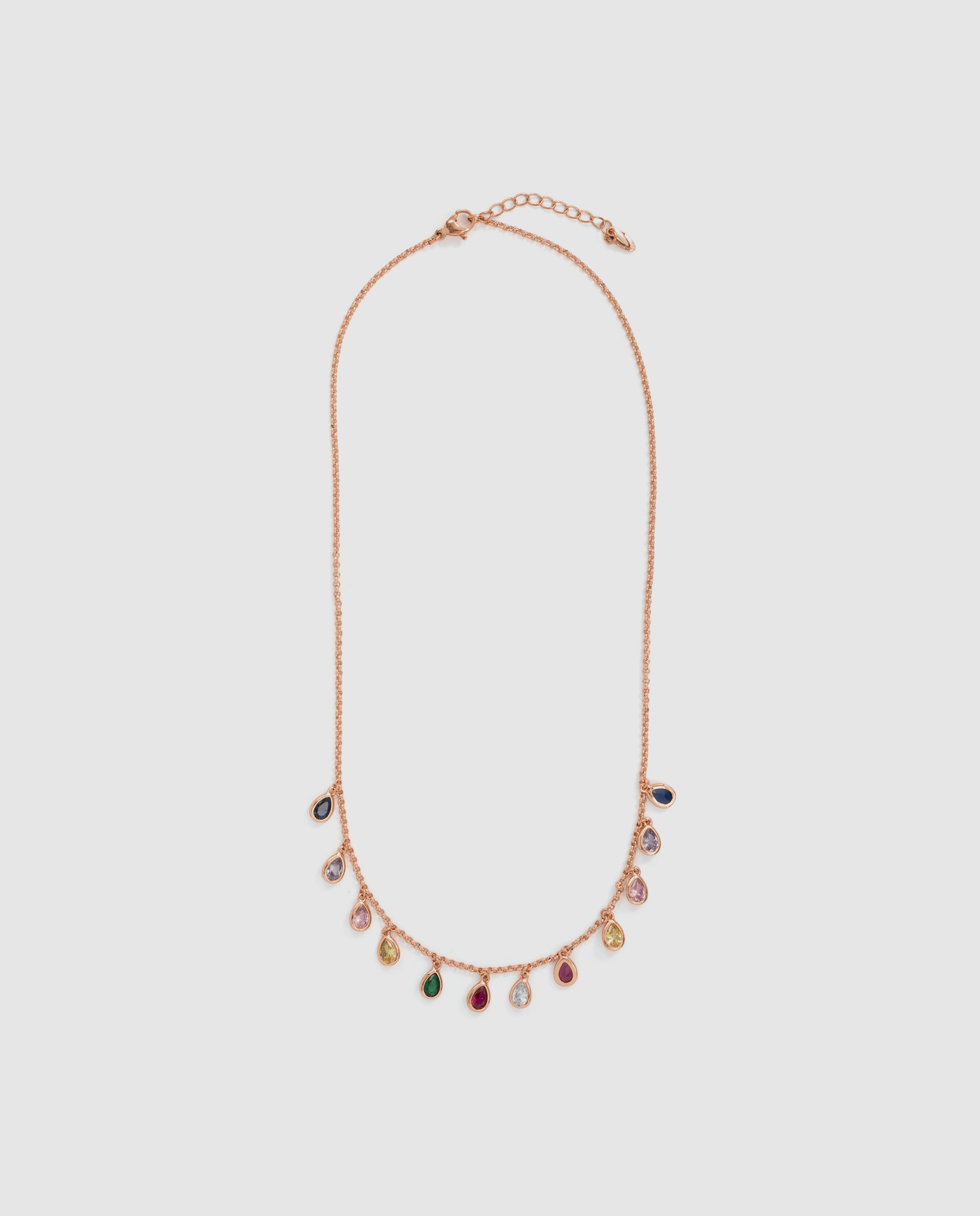 Colar Special Edition com Acabamento em Ouro Rosa de 18k e Zirconita Multicolor-3