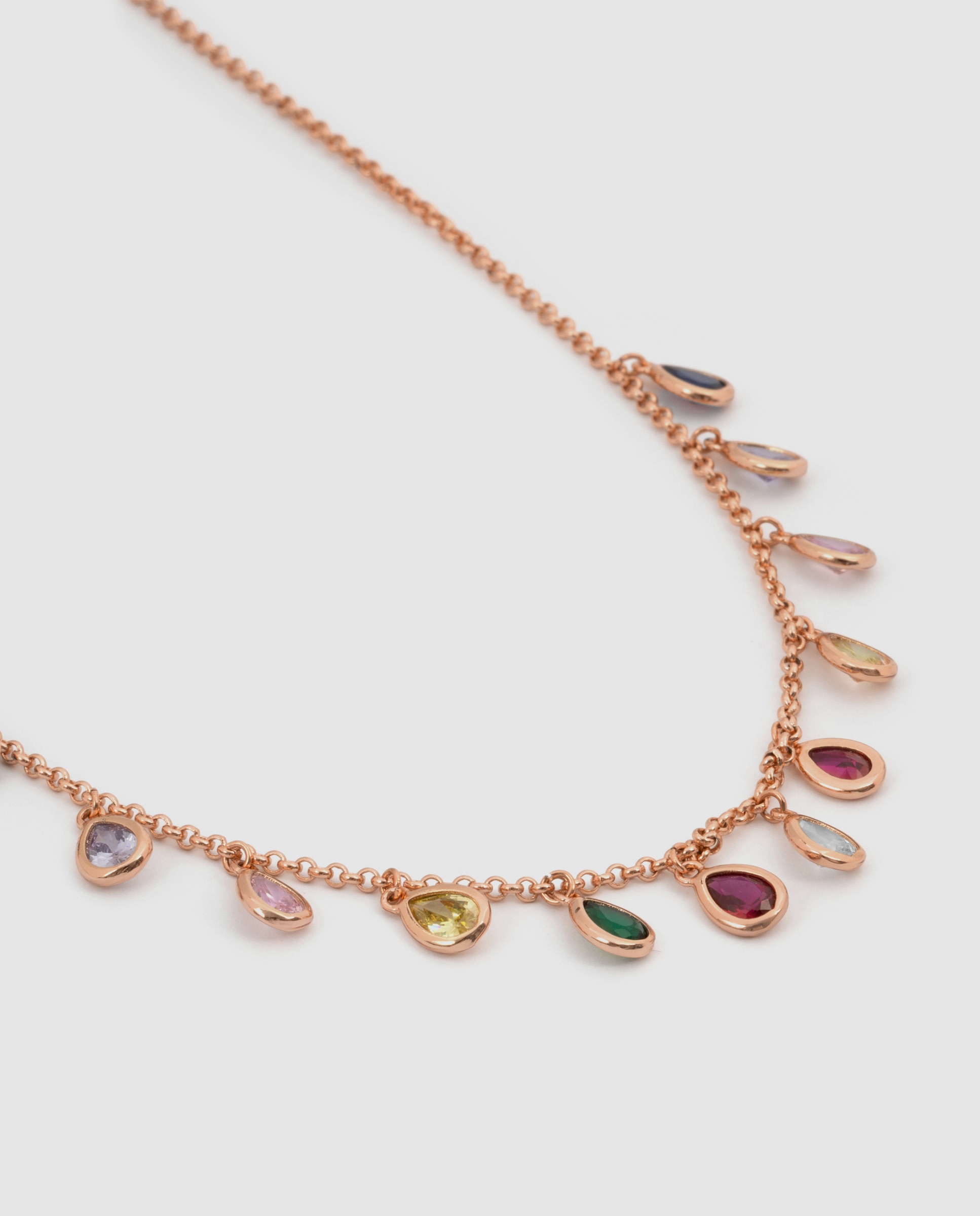 Colar Special Edition com Acabamento em Ouro Rosa de 18k e Zirconita Multicolor-6