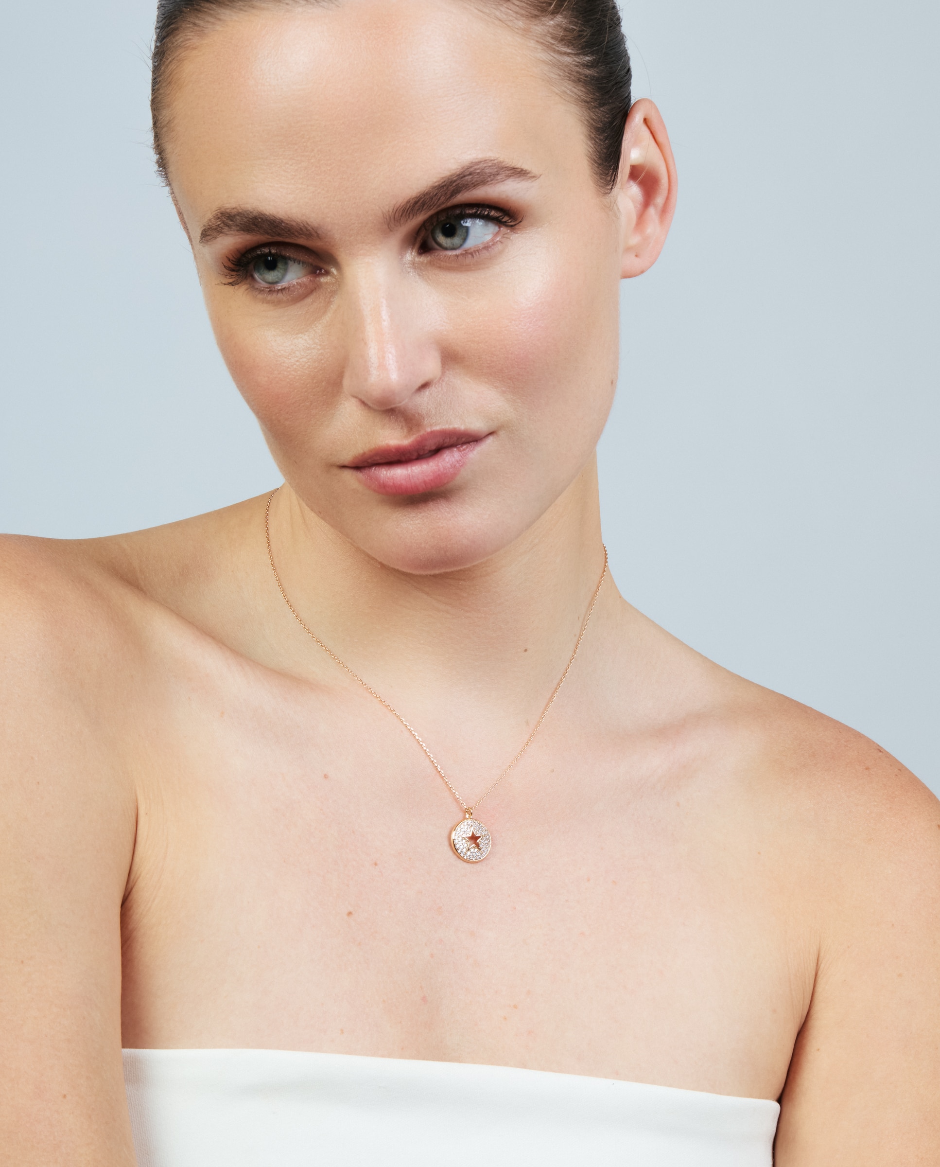 Colar Special Edition Acabado em Ouro Rosa de 18k com Zirconita Brilhante Rosa-5