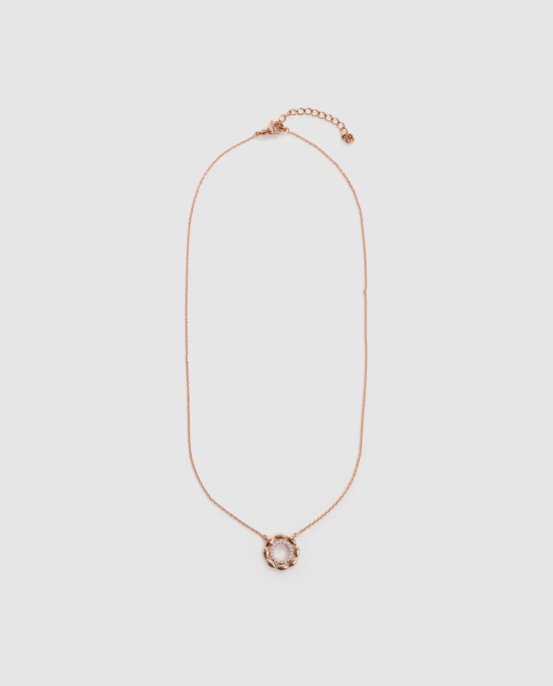 Colar Special Edition Acabado em Ouro Rosa de 18k com Zirconita Brilhante Rosa-3