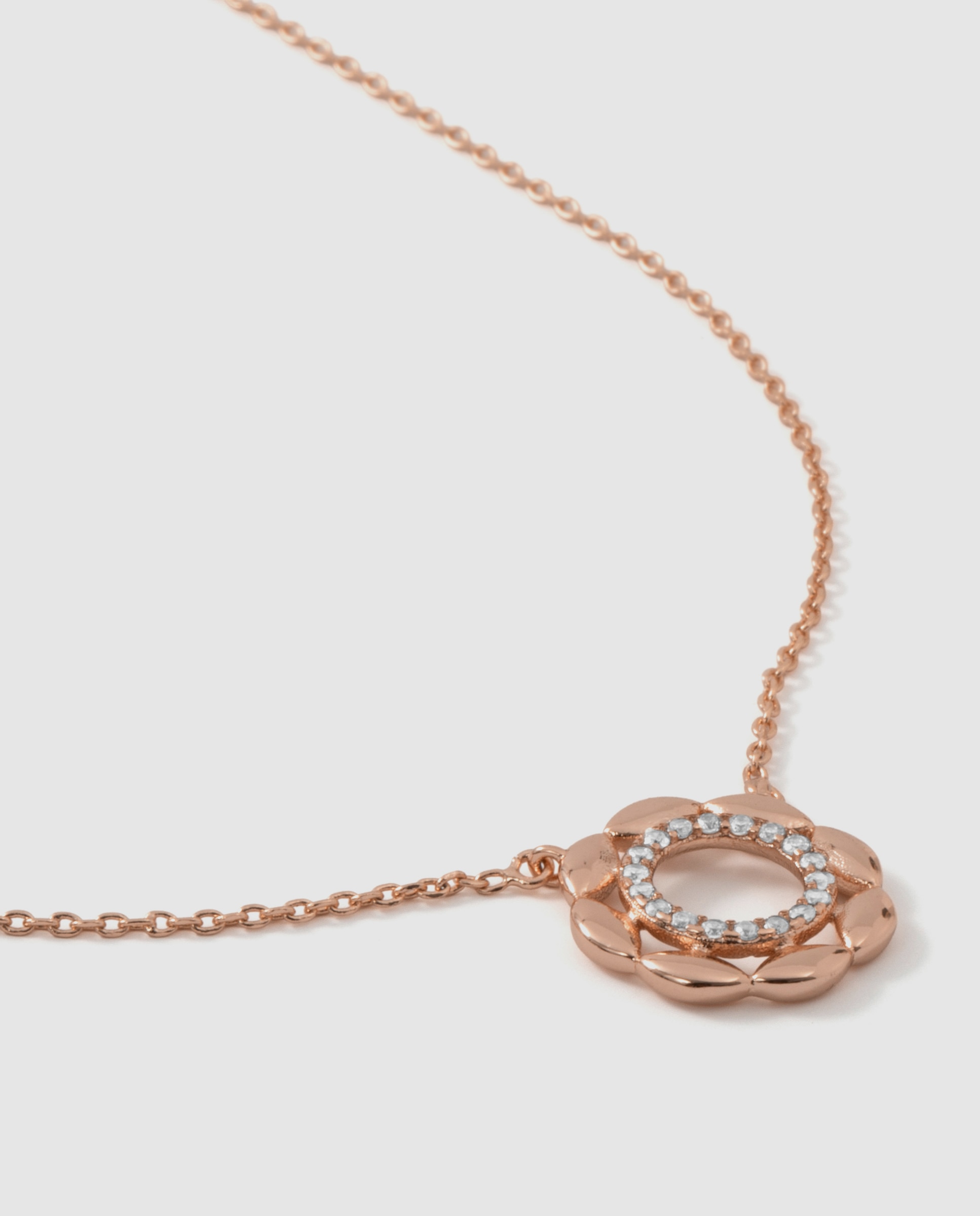 Colar Special Edition Acabado em Ouro Rosa de 18k com Zirconita Brilhante Rosa-6