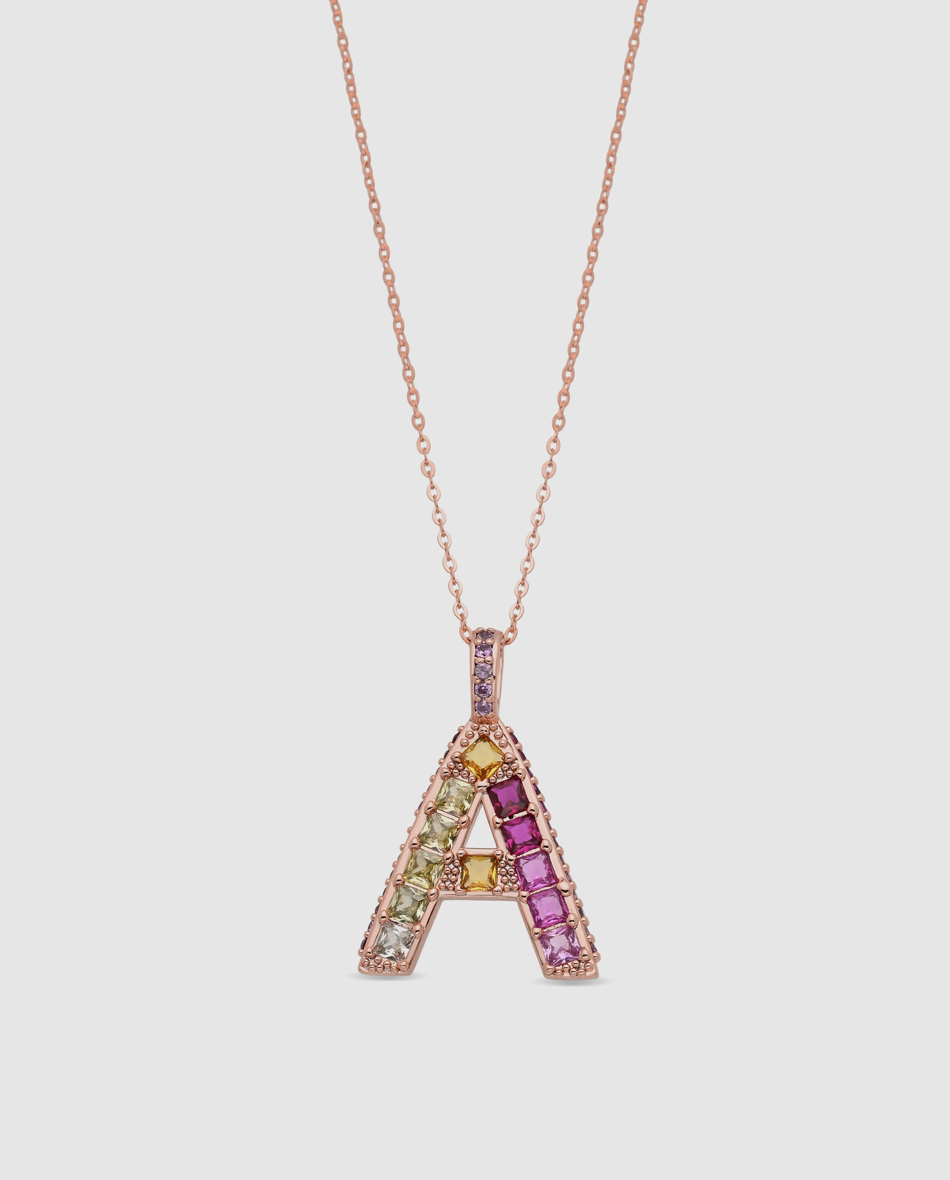 Colar Special Edition com Acabamento em Ouro Rosa 18k e Zircônias Multicolor-1