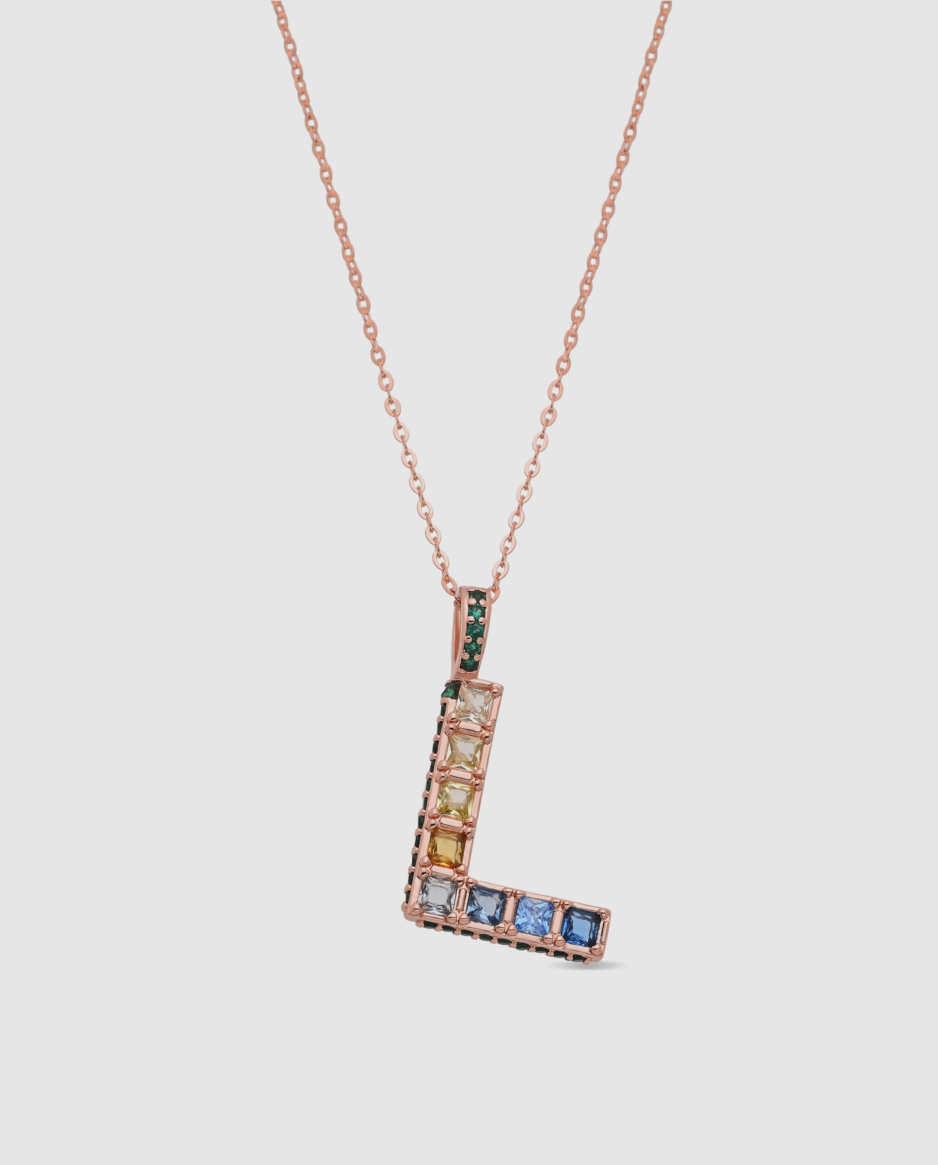 Colar Special Edition com Acabamento em Ouro Rosa 18k e Zircônias Multicolor-1