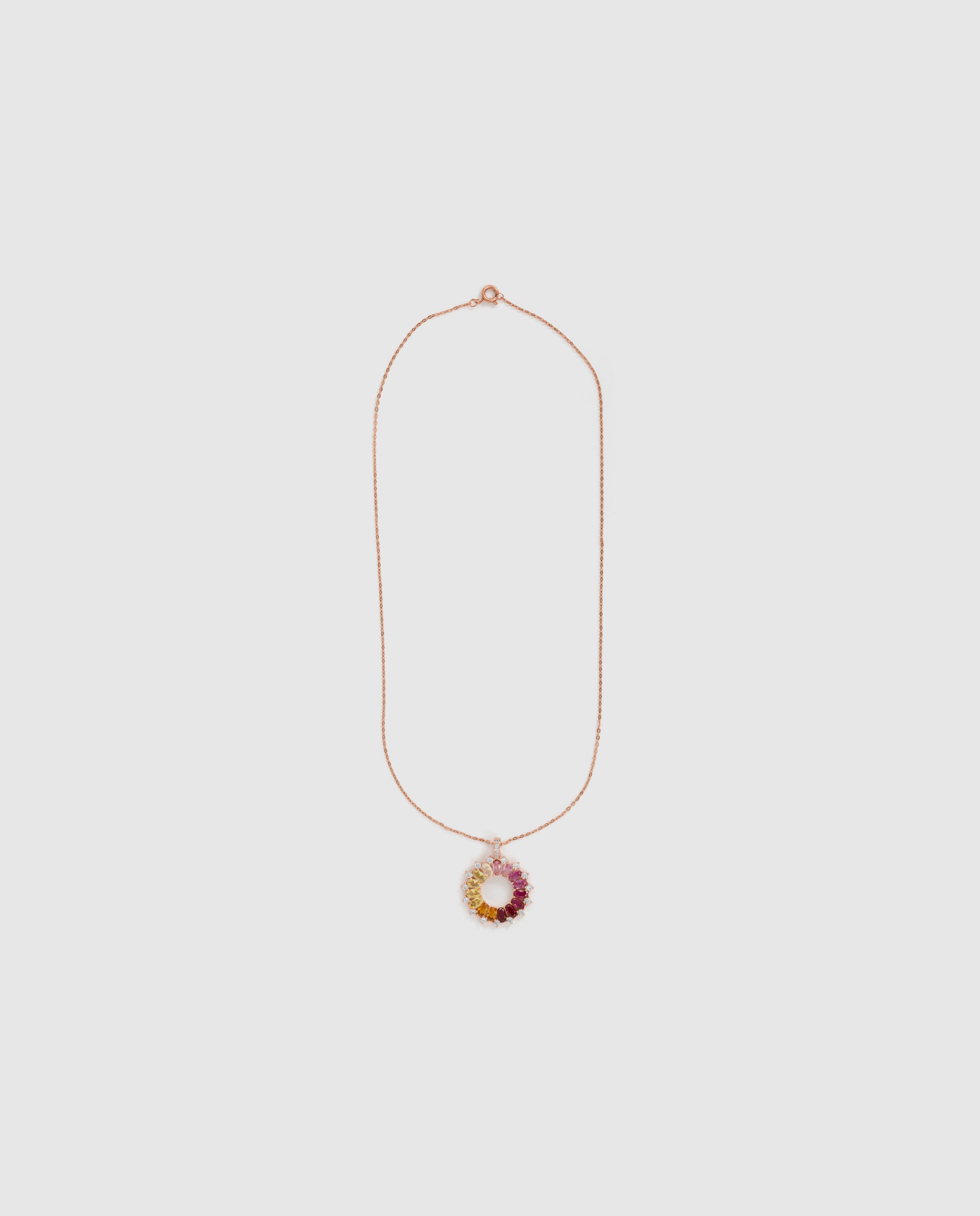 Colar Special Edition com Acabamento em Ouro Rosa de 18k e Zirconita Multicolor-3