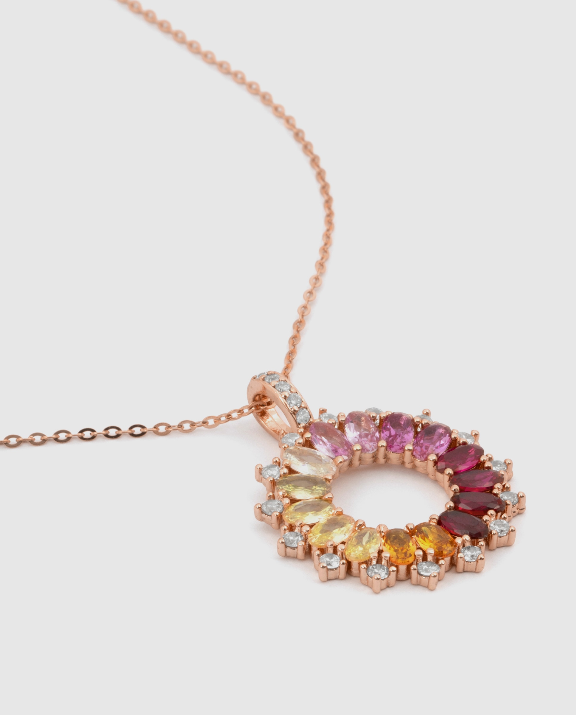 Colar Special Edition com Acabamento em Ouro Rosa de 18k e Zirconita Multicolor-6