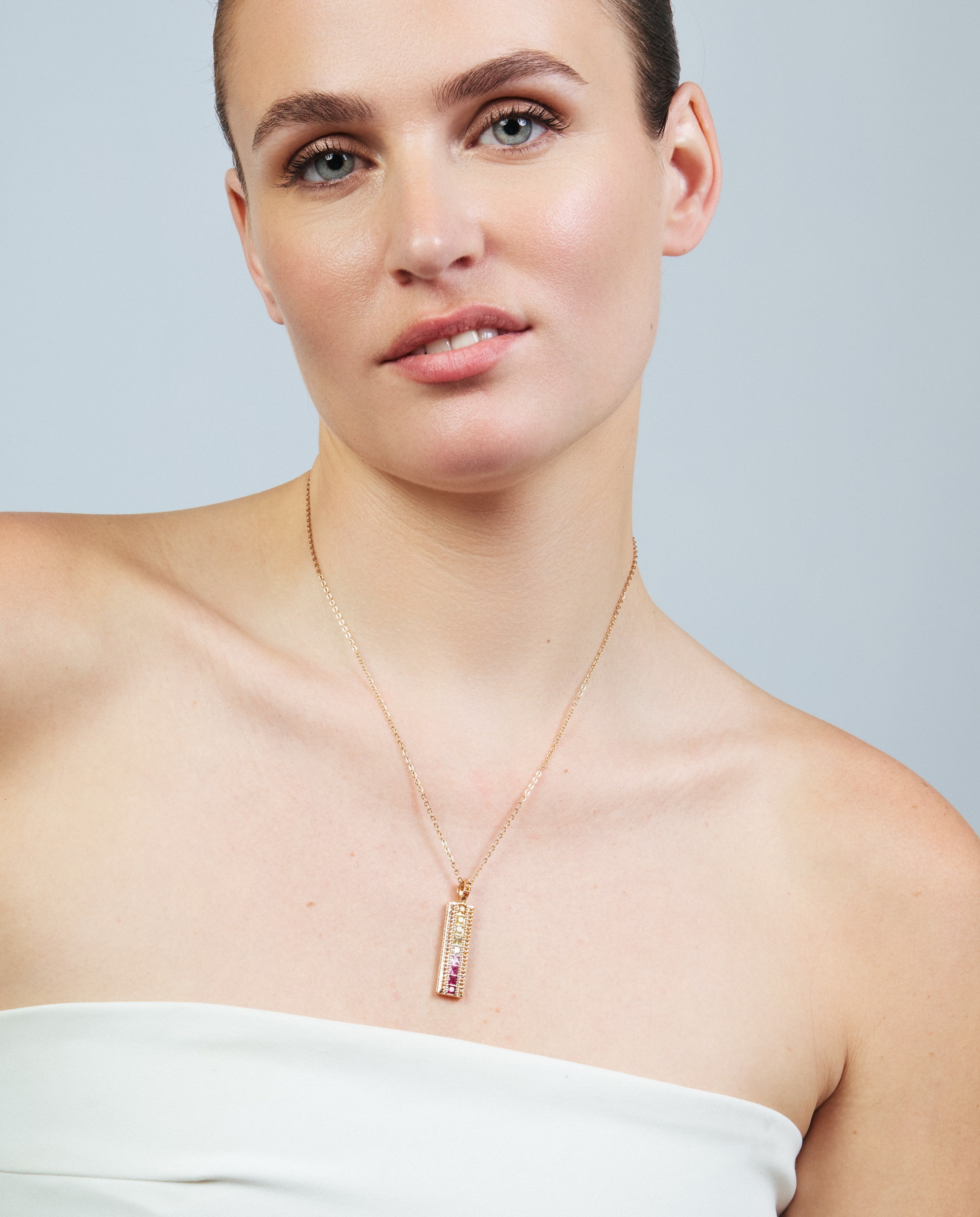 Colar Special Edition com Acabamento em Ouro Rosa de 18k e Zirconita Multicolor-2