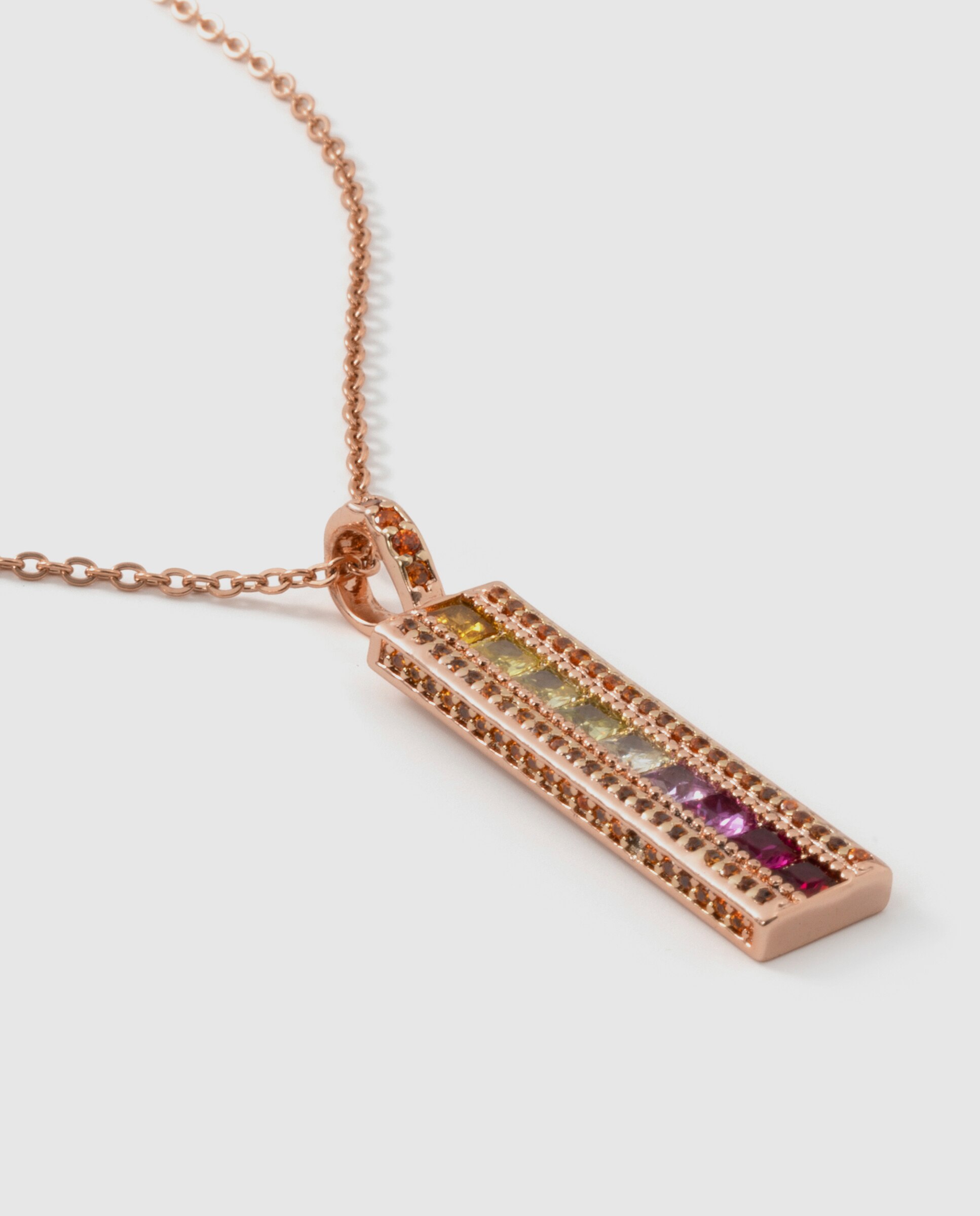 Colar Special Edition com Acabamento em Ouro Rosa de 18k e Zirconita Multicolor-6