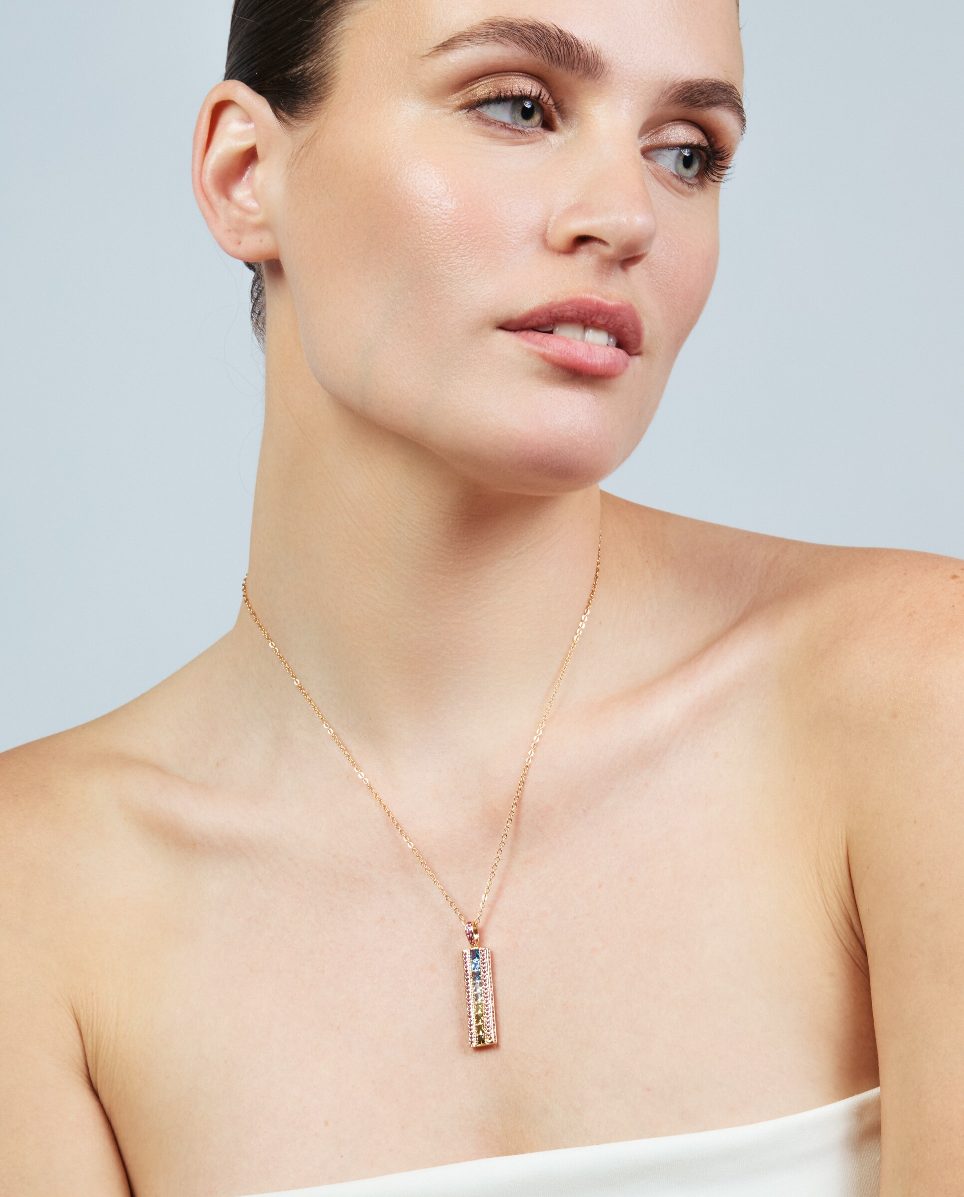 Colar Special Edition com Acabamento em Ouro Rosa de 18k e Zirconita Multicolor-2
