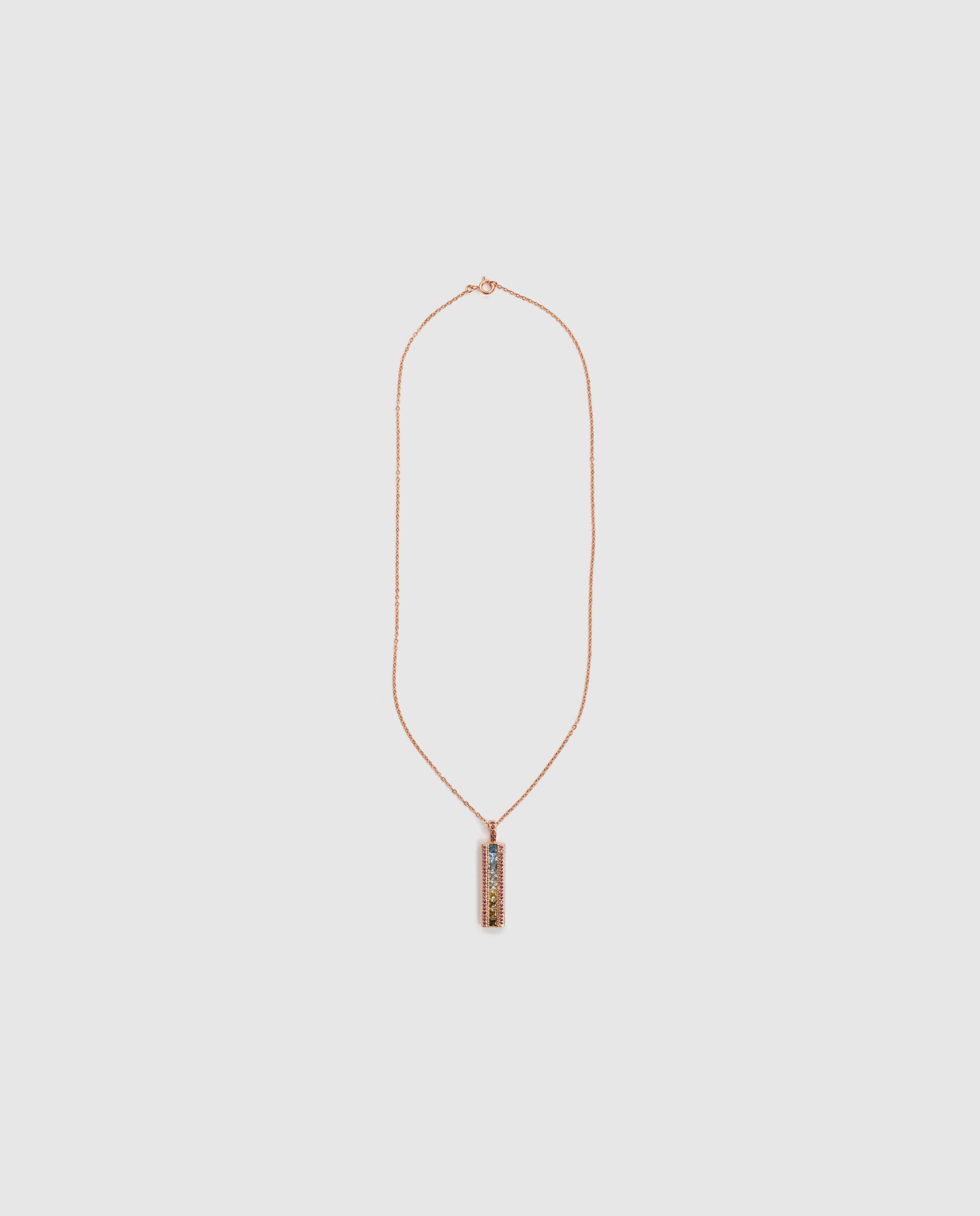 Colar Special Edition com Acabamento em Ouro Rosa de 18k e Zirconita Multicolor-3