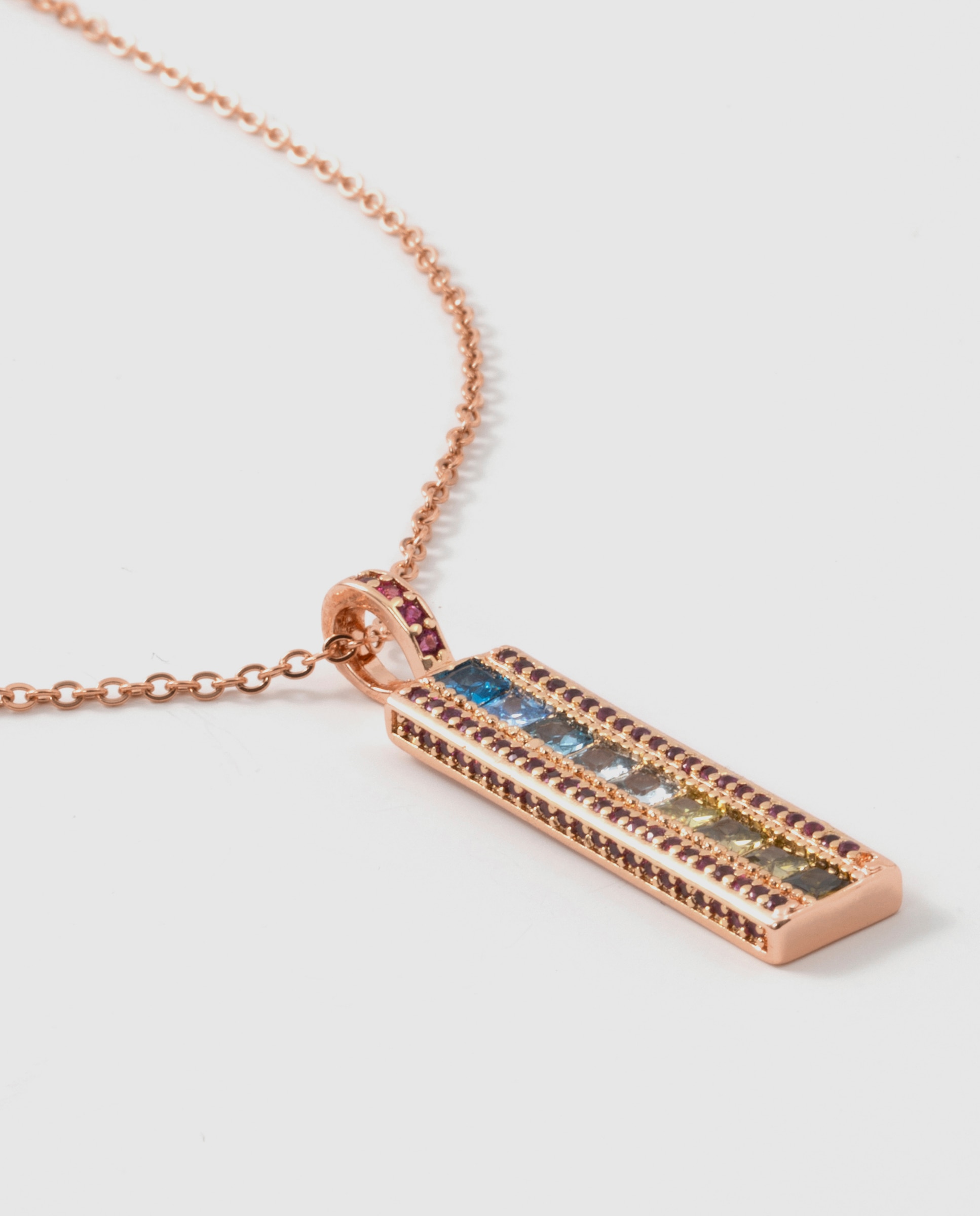 Colar Special Edition com Acabamento em Ouro Rosa de 18k e Zirconita Multicolor-6