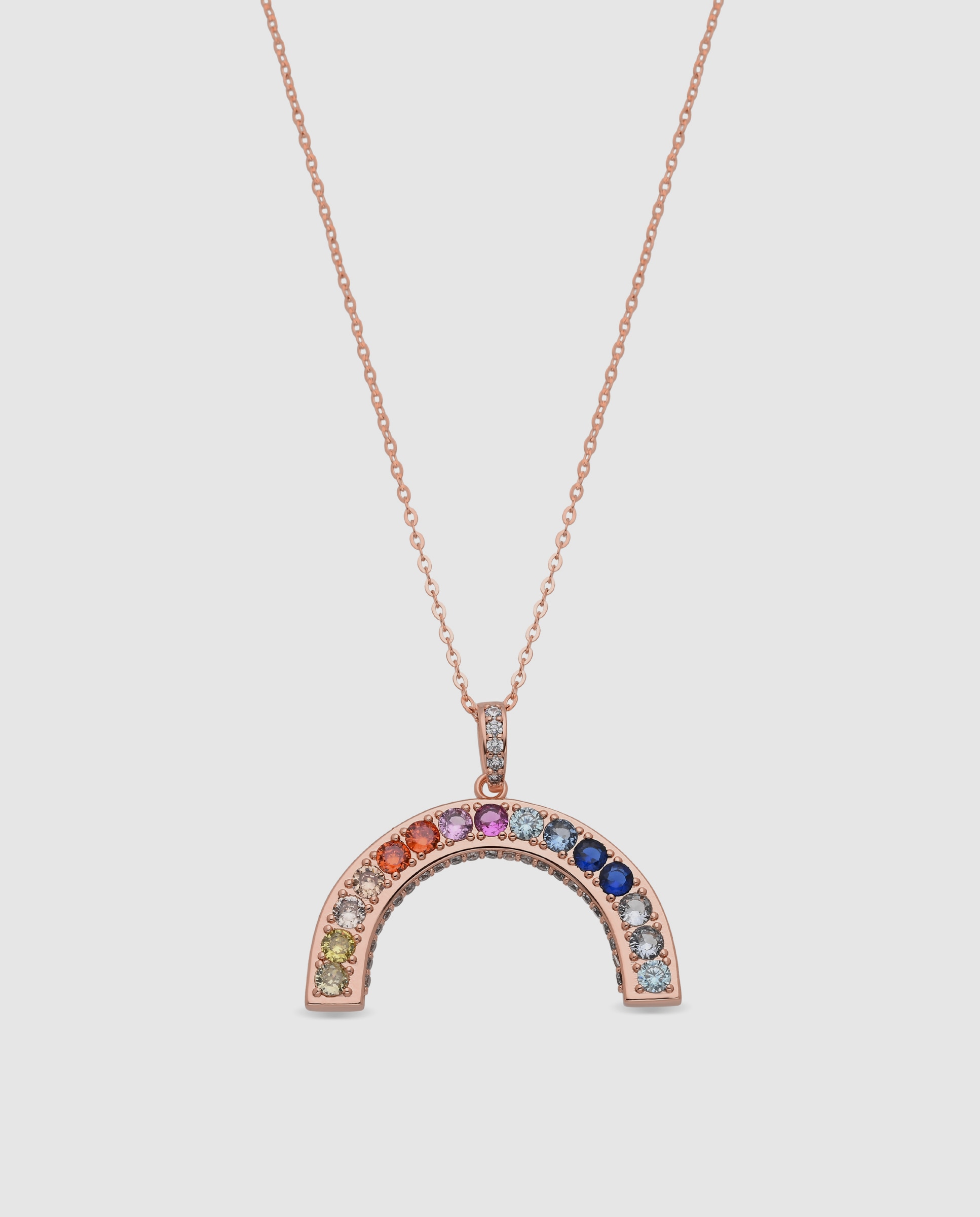 Colar Special Edition com Acabamento em Ouro Rosa de 18k e Zirconita Multicolor-1