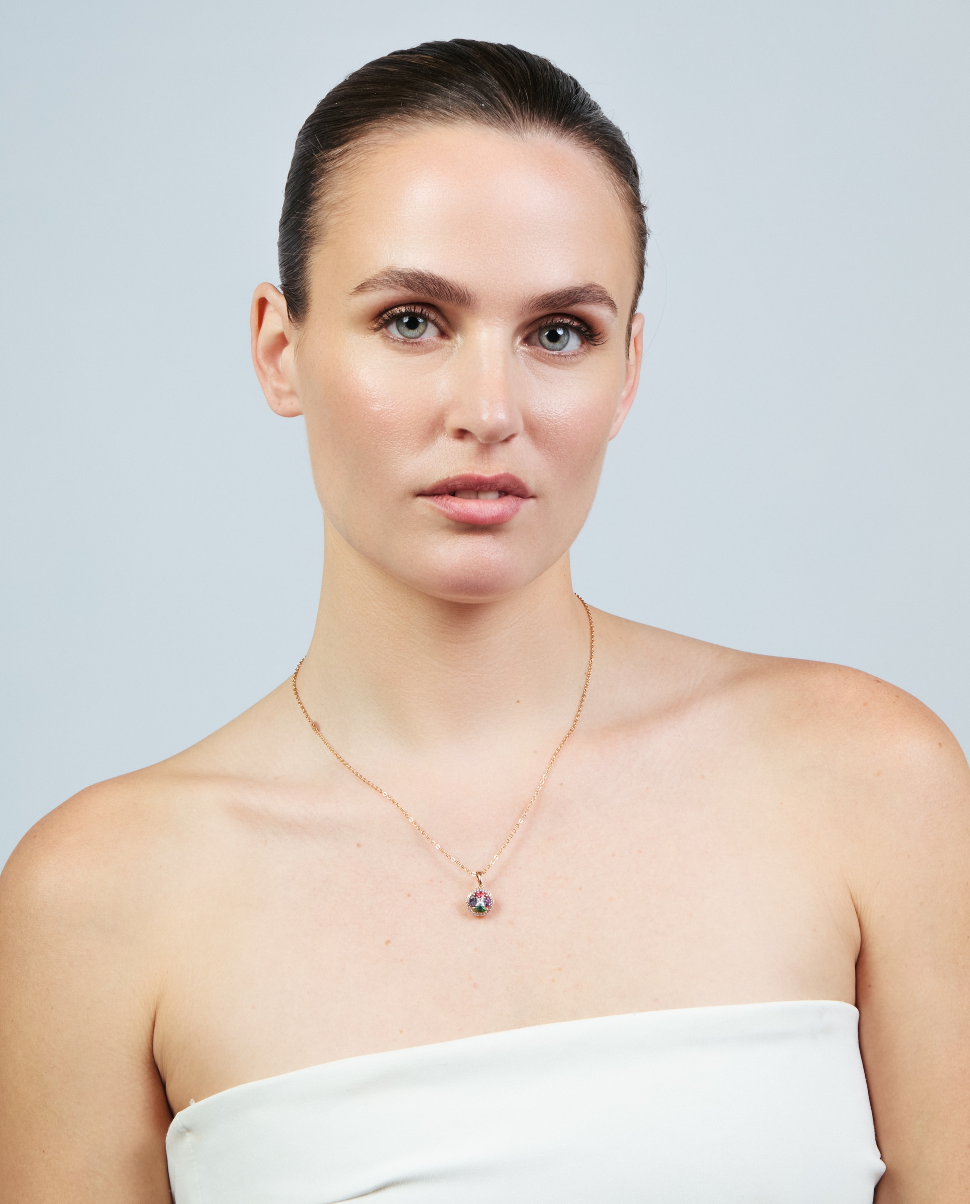 Colar Special Edition com Acabamento em Ouro Rosa de 18k e Zirconita Multicolor-2