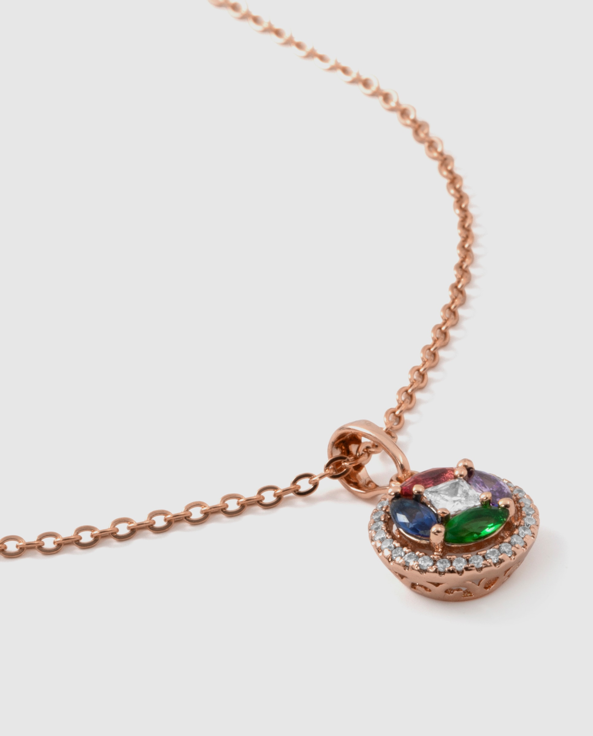 Colar Special Edition com Acabamento em Ouro Rosa de 18k e Zirconita Multicolor-6