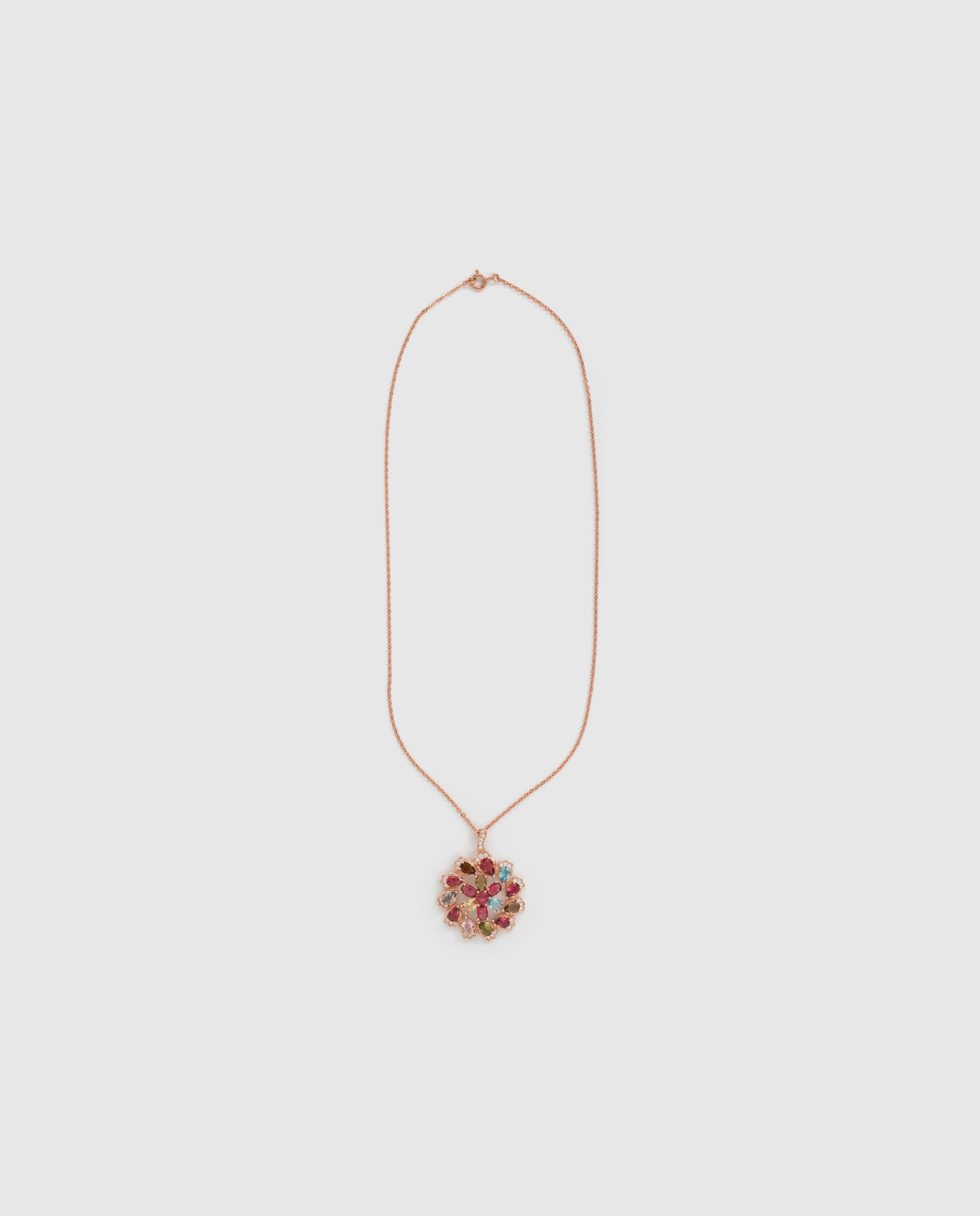 Colar Special Edition com Acabamento em Ouro Rosa de 18k e Zirconita Multicolor-3