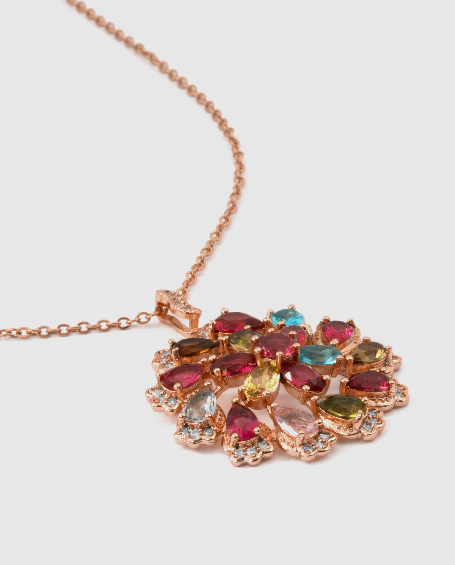 Colar Special Edition com Acabamento em Ouro Rosa de 18k e Zirconita Multicolor-6