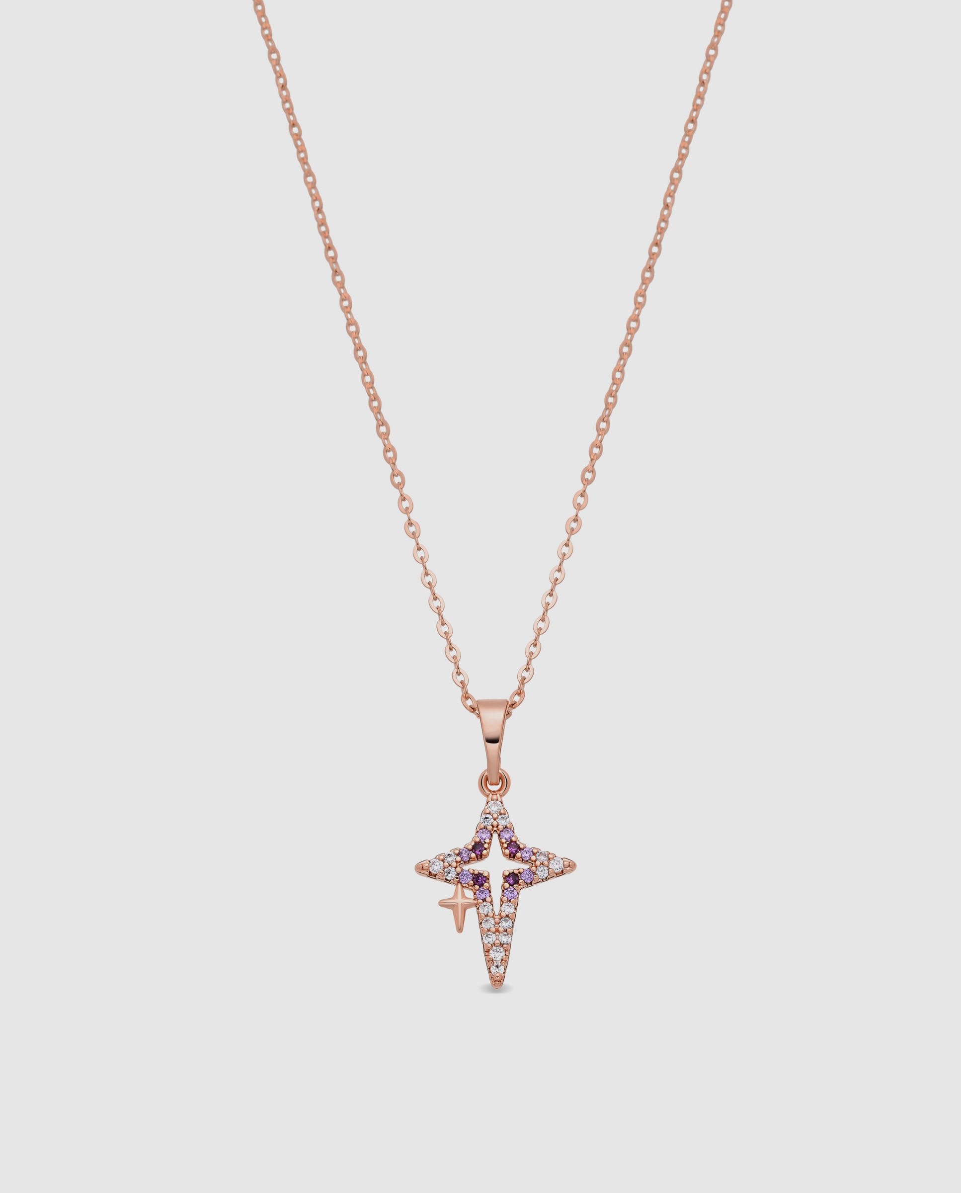 Colar Special Edition Acabado em Ouro Rosa de 18k com Zirconita Brilhante Rosa-1