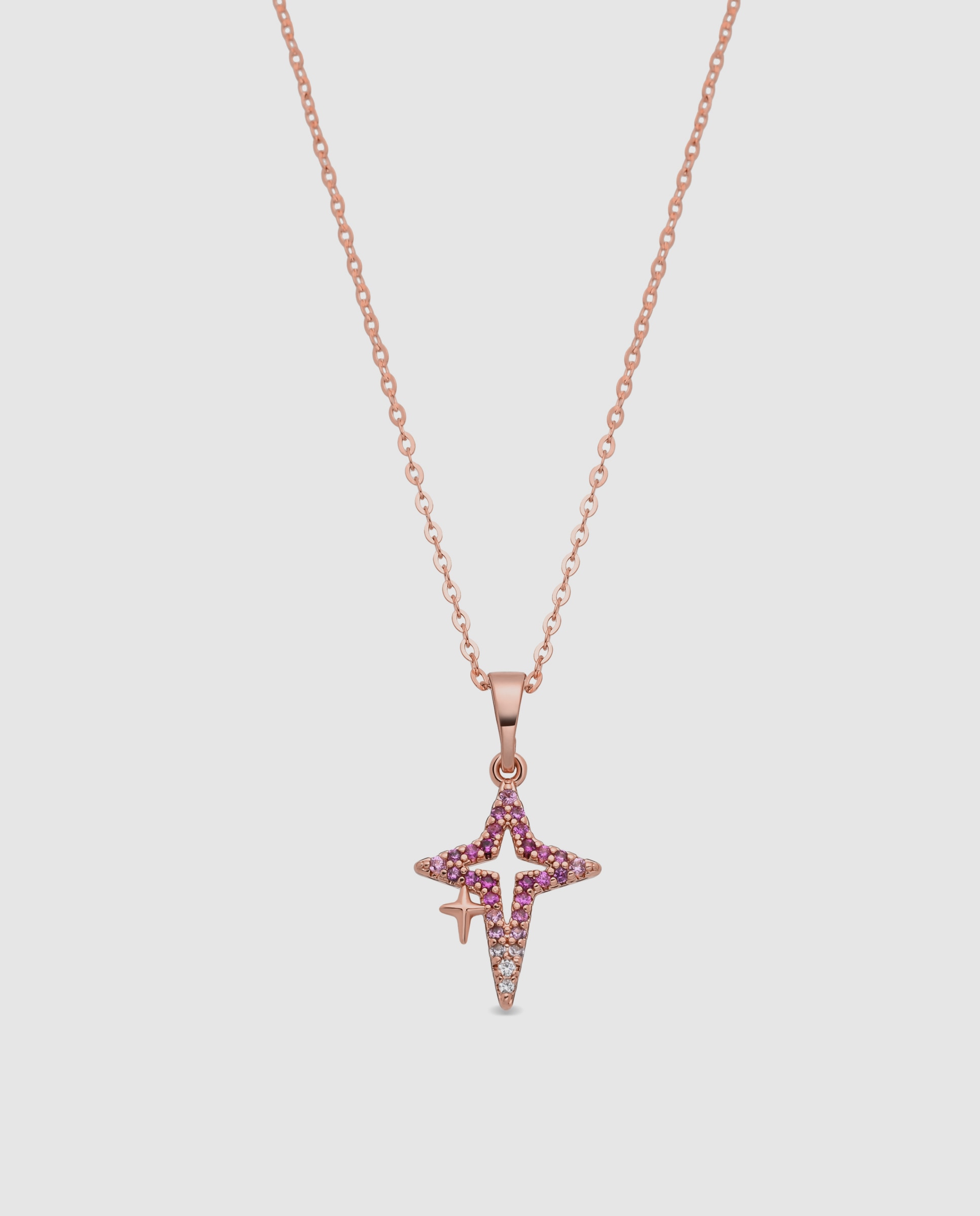 Colar Special Edition com Acabamento em Ouro Rosa de 18k e Zirconita Rubi Rosa-1