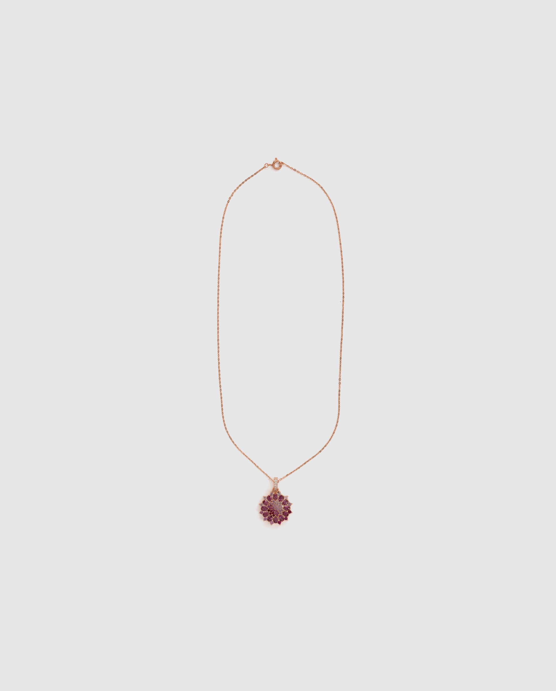 Colar Special Edition com Acabamento em Ouro Rosa de 18k e Zirconita Rubi Vermelho-3