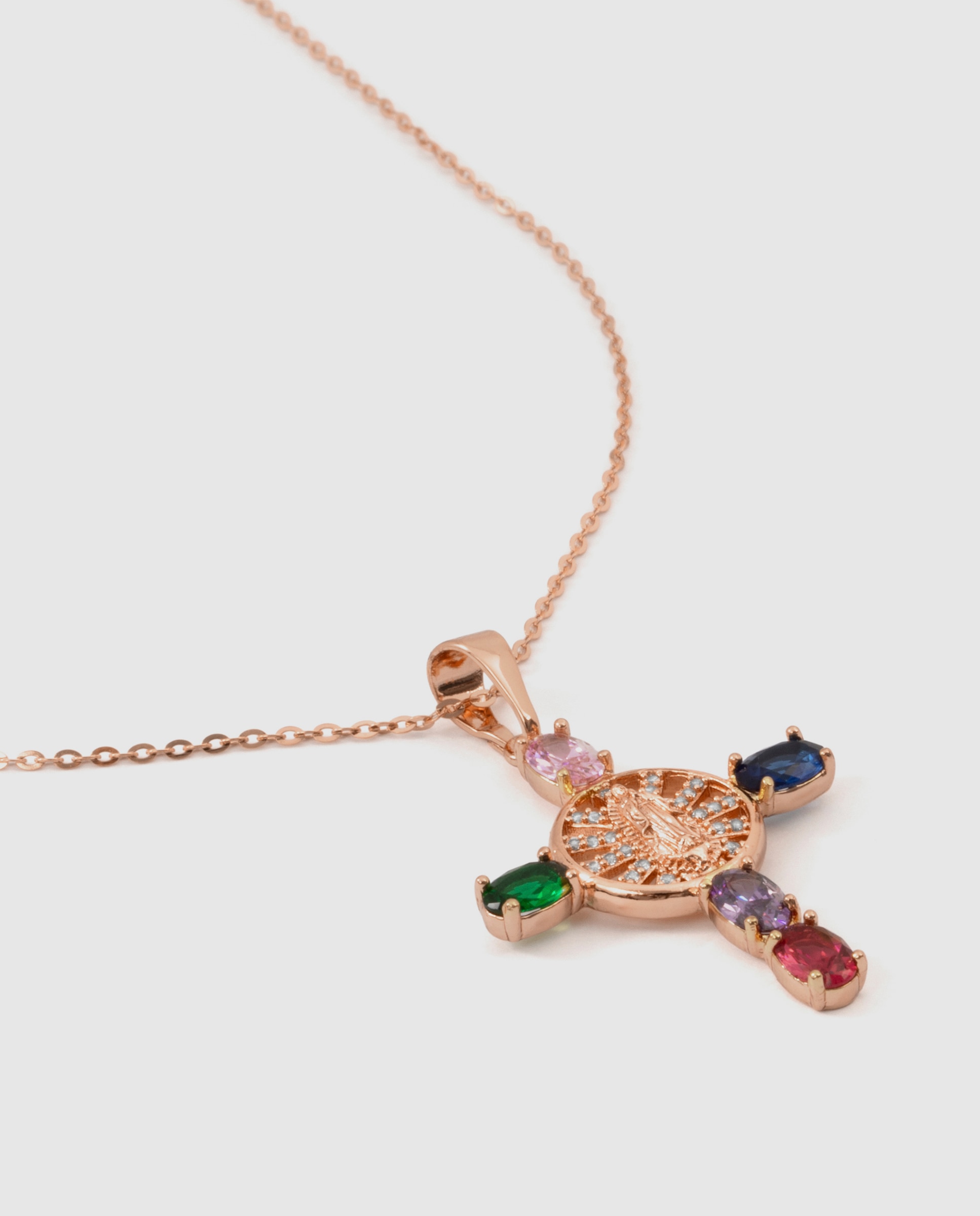 Colar Special Edition com Acabamento em Ouro Rosa de 18k e Zirconita Multicolor-6