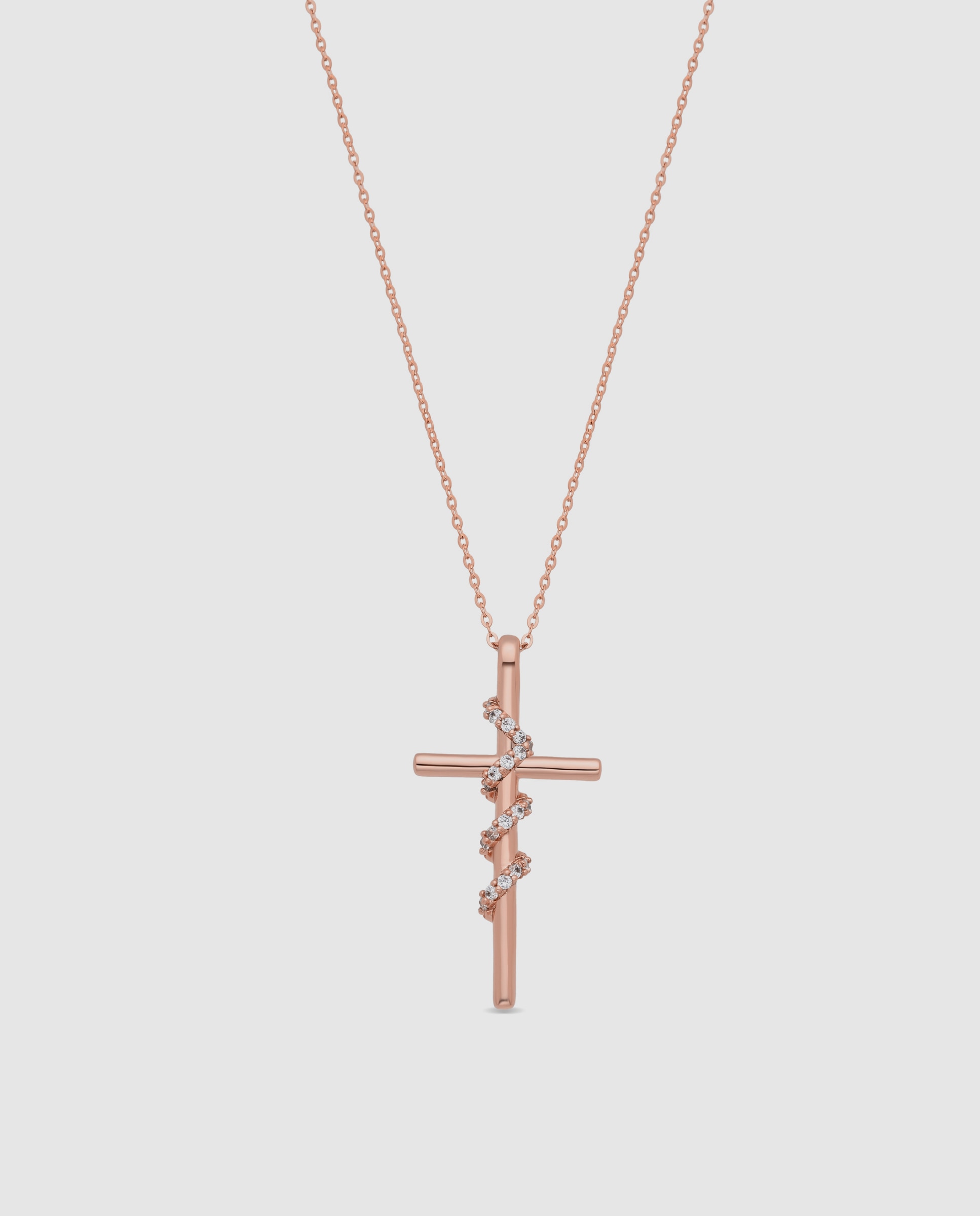 Colar Special Edition Acabado em Ouro Rosa de 18k com Zirconita Brilhante Rosa-1