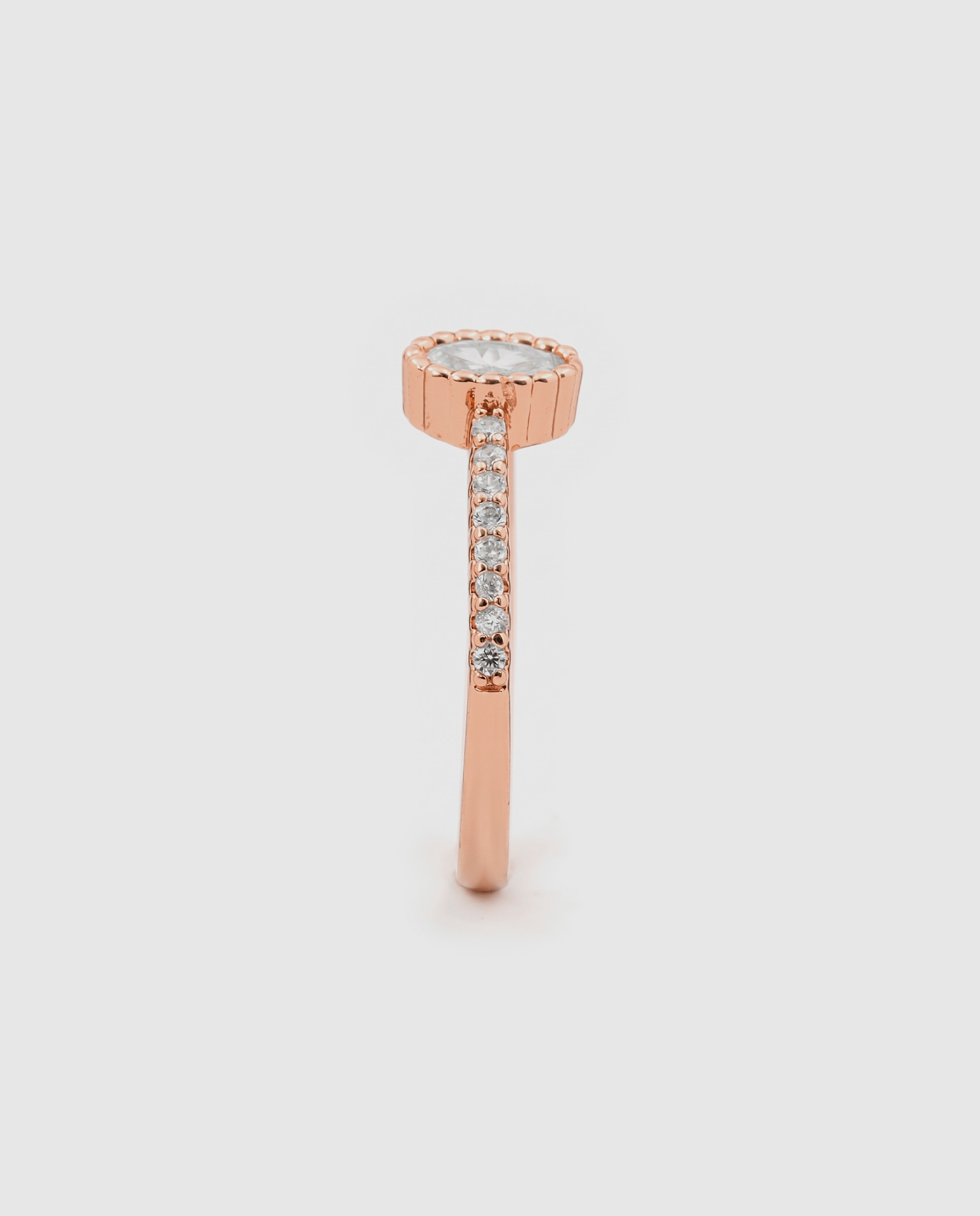 Anel Special Edition Acabado em Ouro Rosa de 18k com Zirconita Brilhante Rosa-3