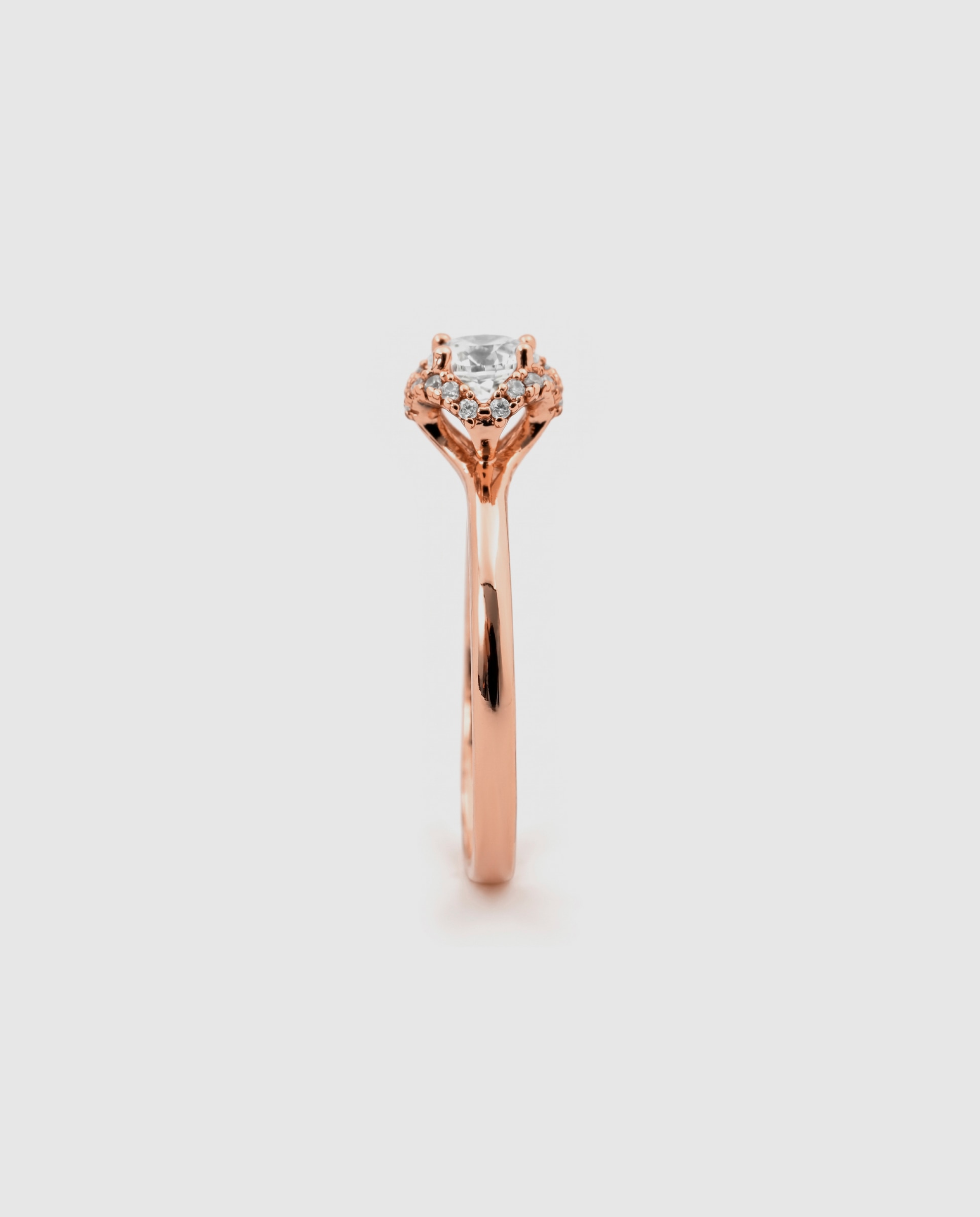 Anel Special Edition Acabado em Ouro Rosa de 18k com Zirconita Brilhante Rosa-3