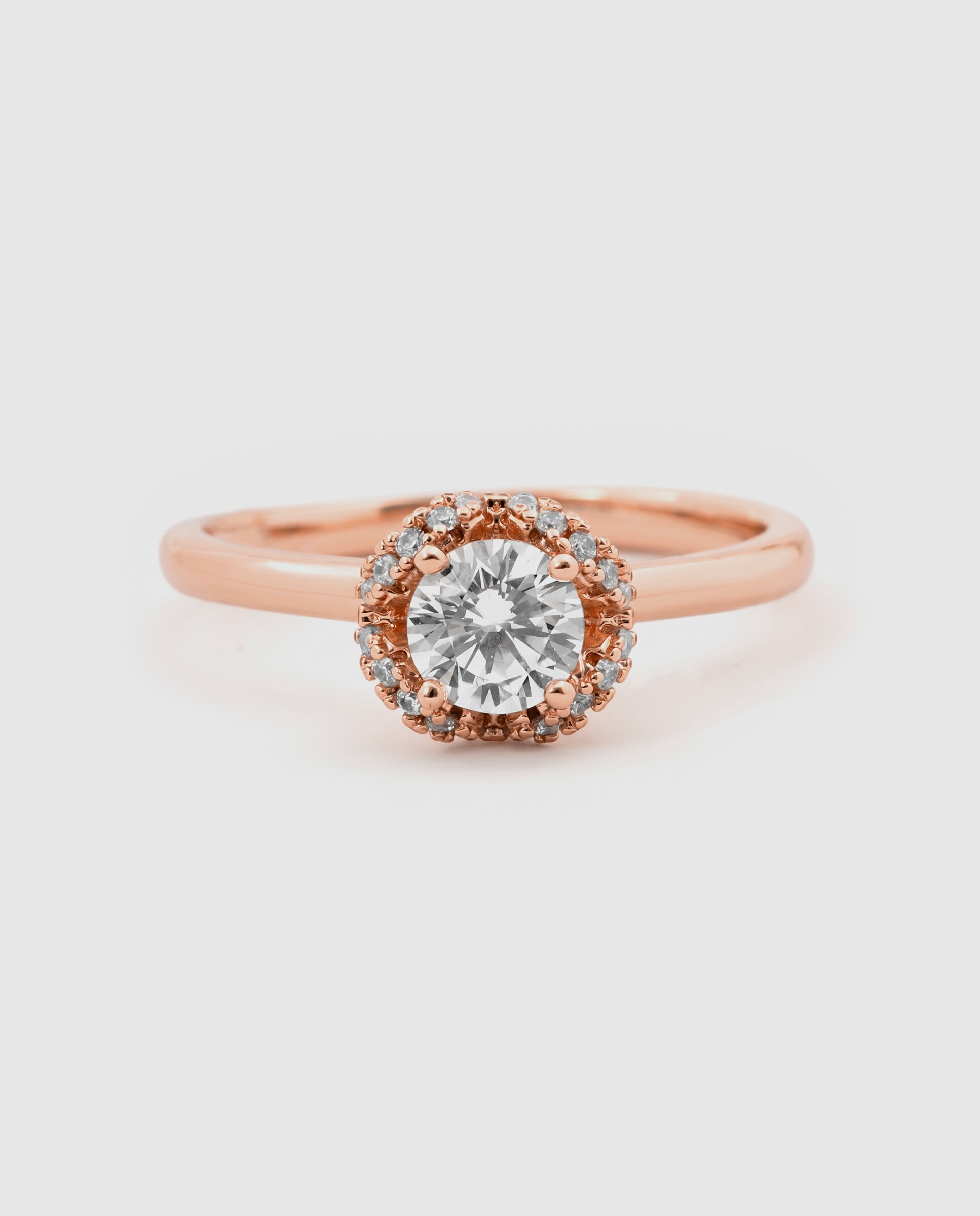 Anel Special Edition Acabado em Ouro Rosa de 18k com Zirconita Brilhante Rosa-6