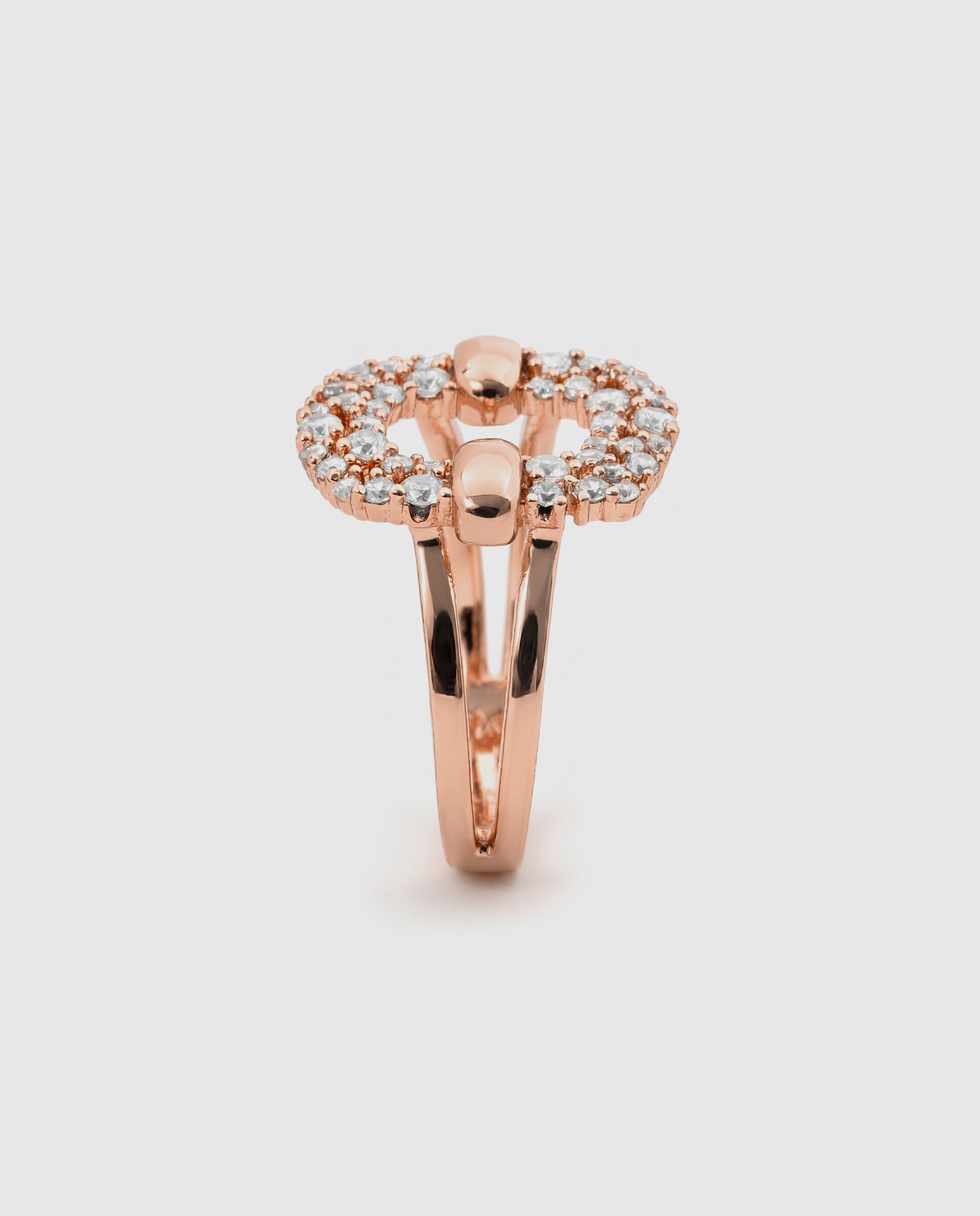 Anel Special Edition Acabado em Ouro Rosa de 18k com Zirconita Brilhante Rosa-3