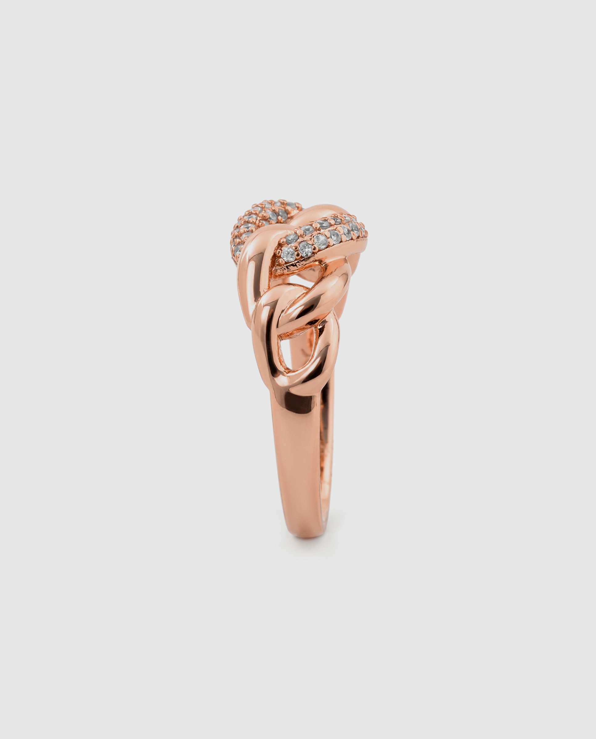 Anel Special Edition Acabado em Ouro Rosa de 18k com Zirconita Brilhante Rosa-3